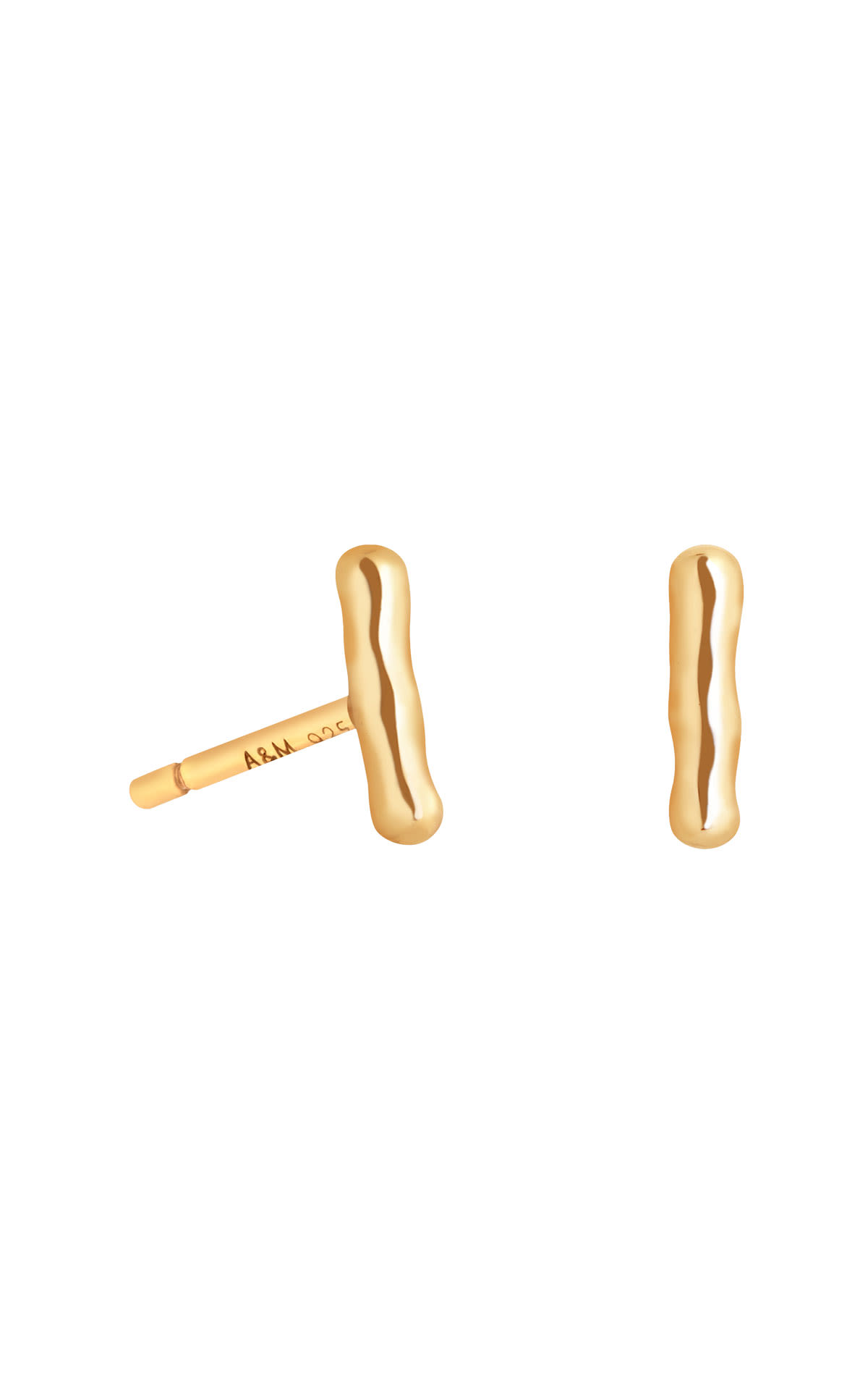 Astrid & Miyu Molten Bar Studs in Gold from Bicester Village