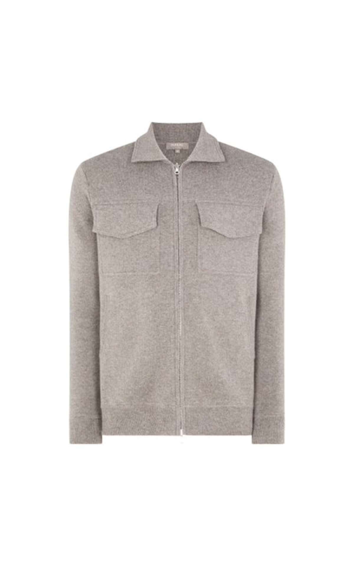 N.Peal Wool blended trucker jacket taupe from Bicester Village