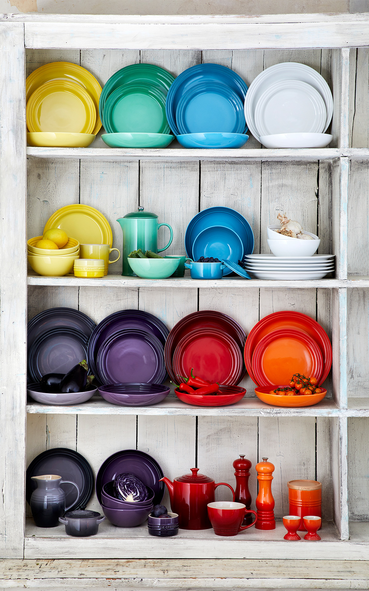 Colourful Le Creuset tableware