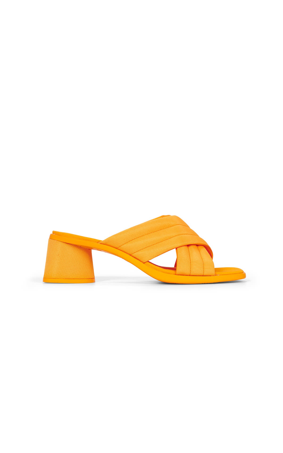 Orange sandal with mini heel  outlet barcelona la roca village