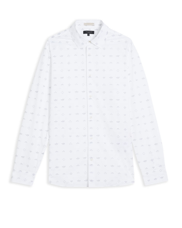 Ted Baker Ls paper boat print shirt  from Bicester Village