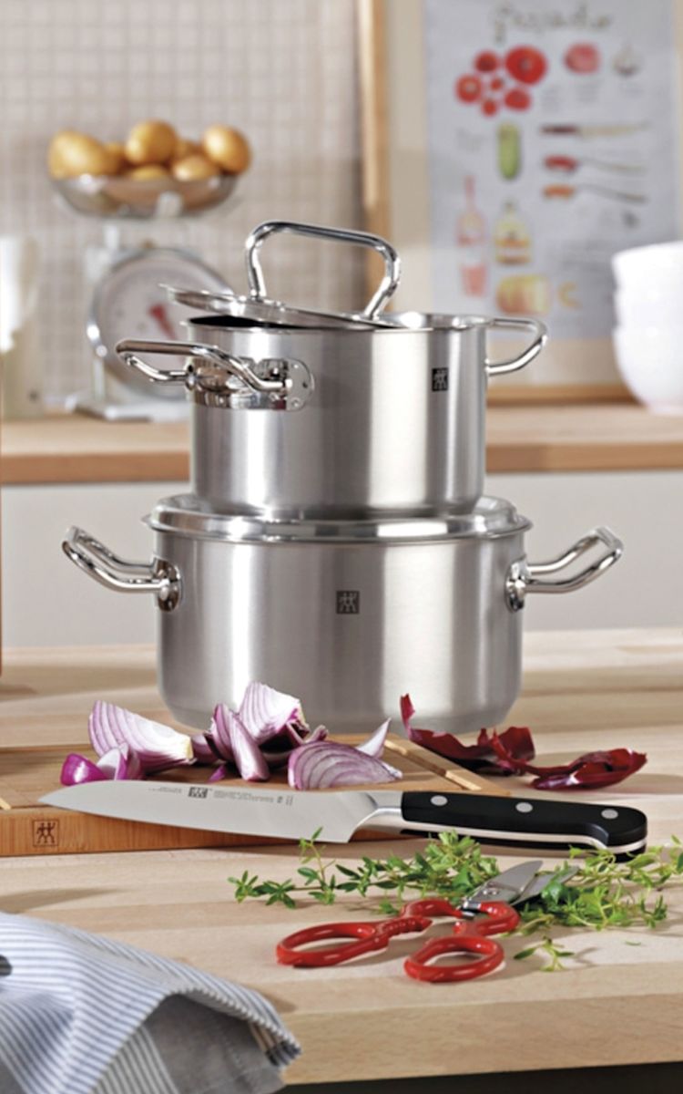 Boniato al horno y cubiertos Zwilling