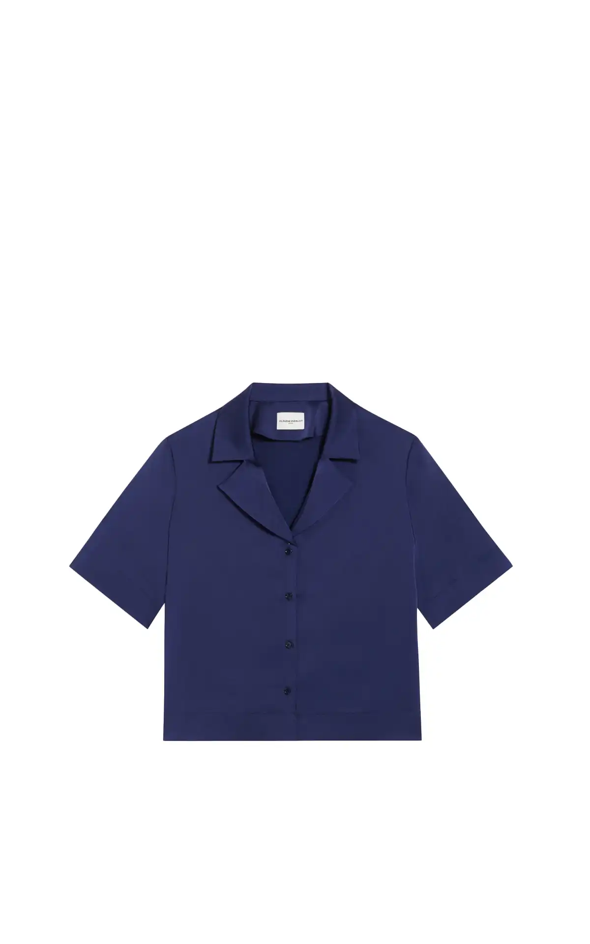 Floaty short-sleeved shirt indigo Claudie Pierlot La Vallée Village