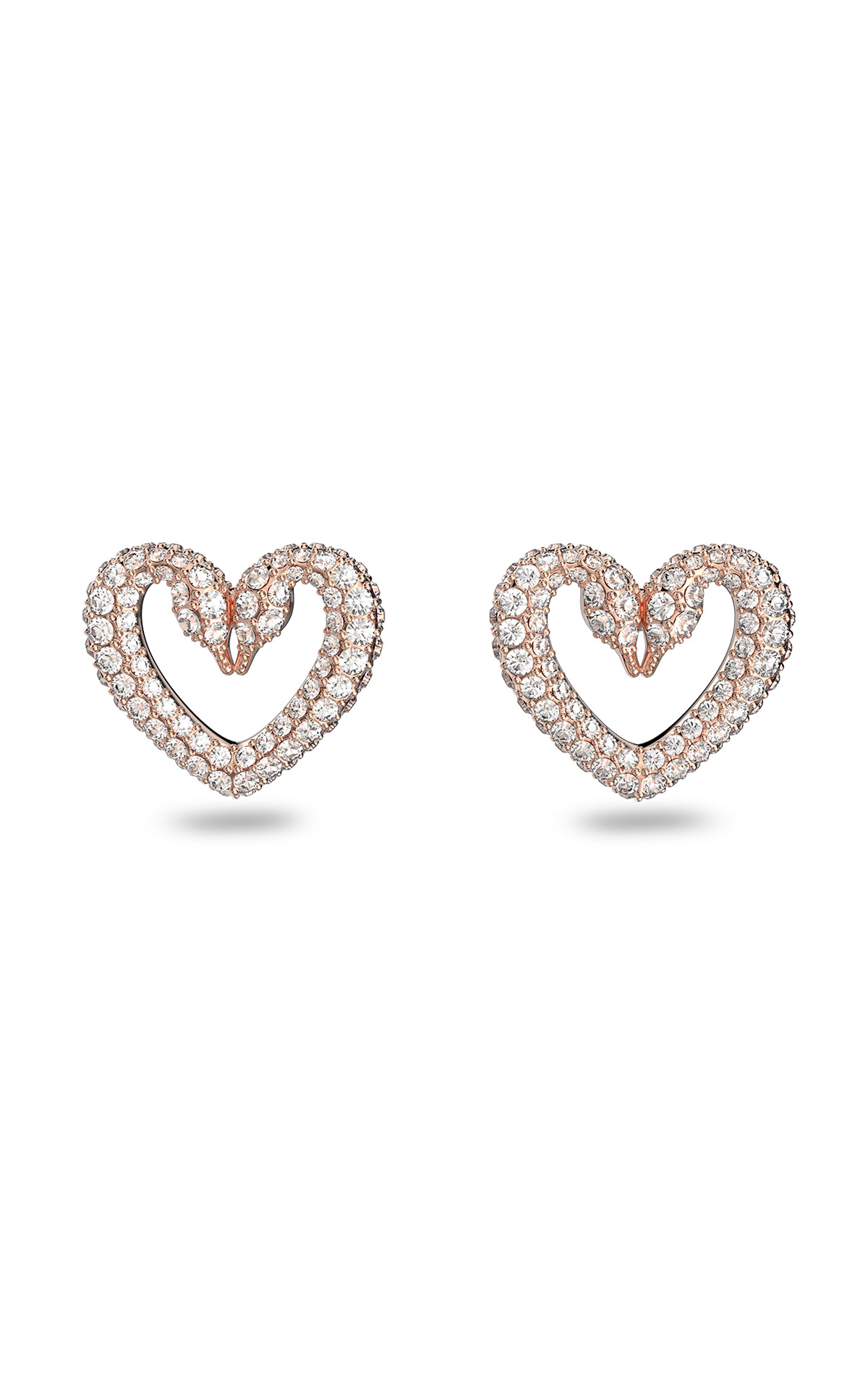 Heart-shaped min diamond earrings swarovski outlet barcelona la roca village