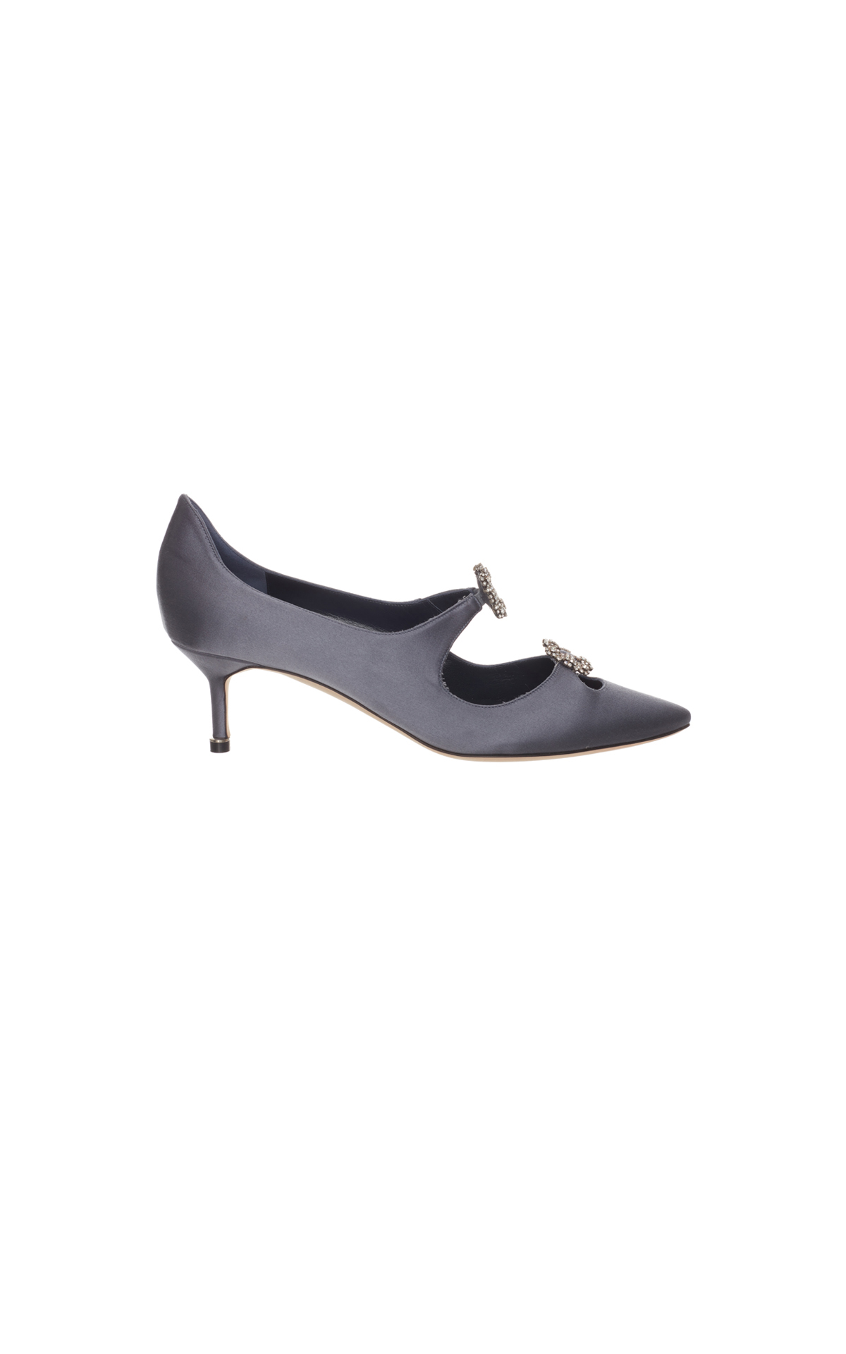 Manolo Blahnik Sirius grey medium heel from Bicester Village