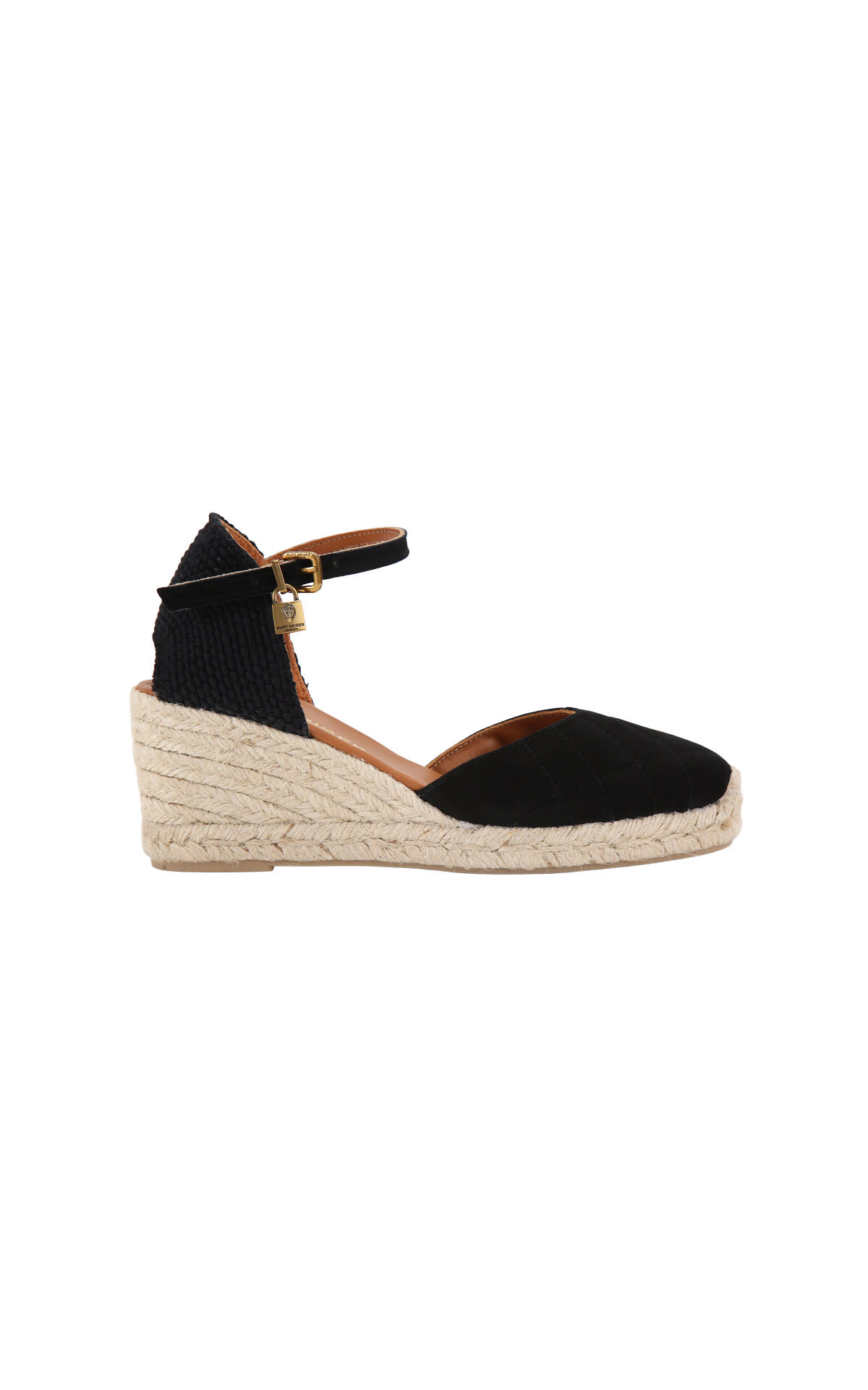 Kurt Geiger Brixton espadrille black comb from Bicester Village