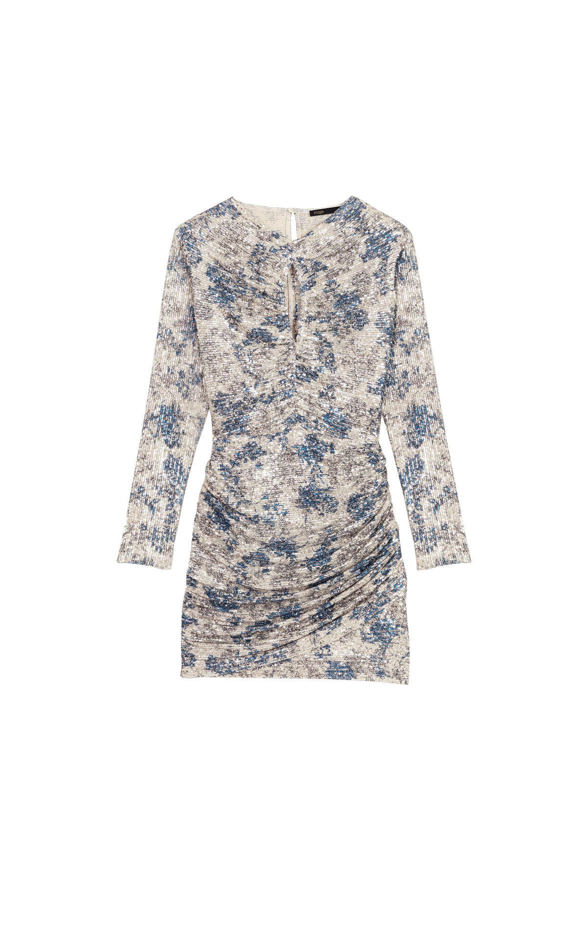 Silver sequin dress Maje barcelona outlet la roca village
