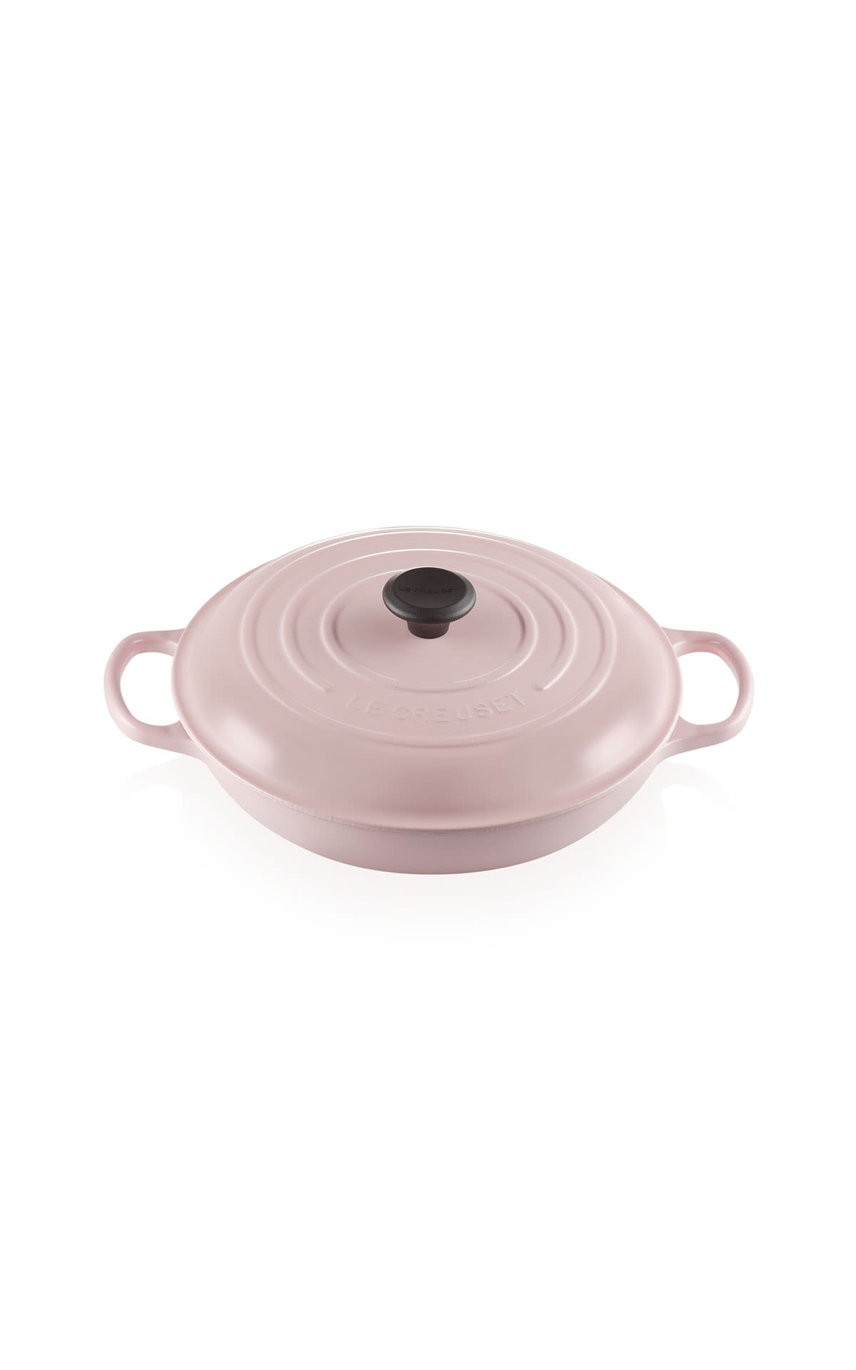 Le Creuset 26cm Shallow casserole cast iron chiffon pink from Bicester Village