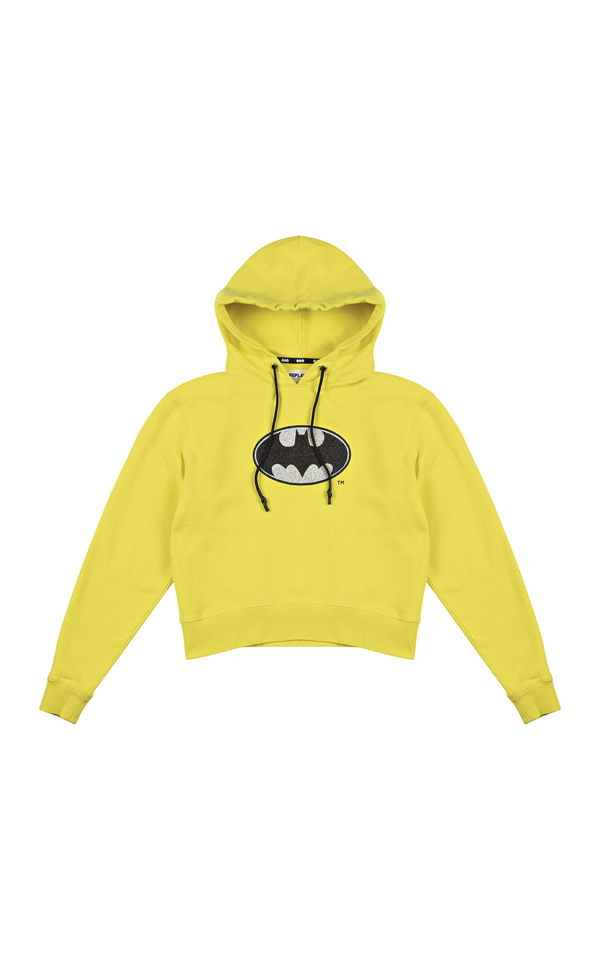 Yellow cropped batman sweatshirt
