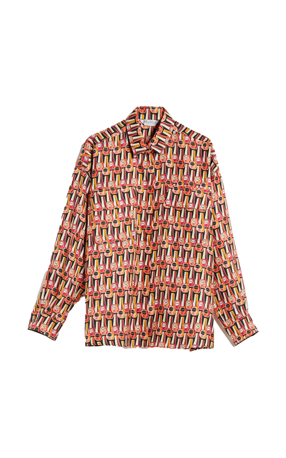 Patterned twill shirt Max mara outlet barcelona la roca village