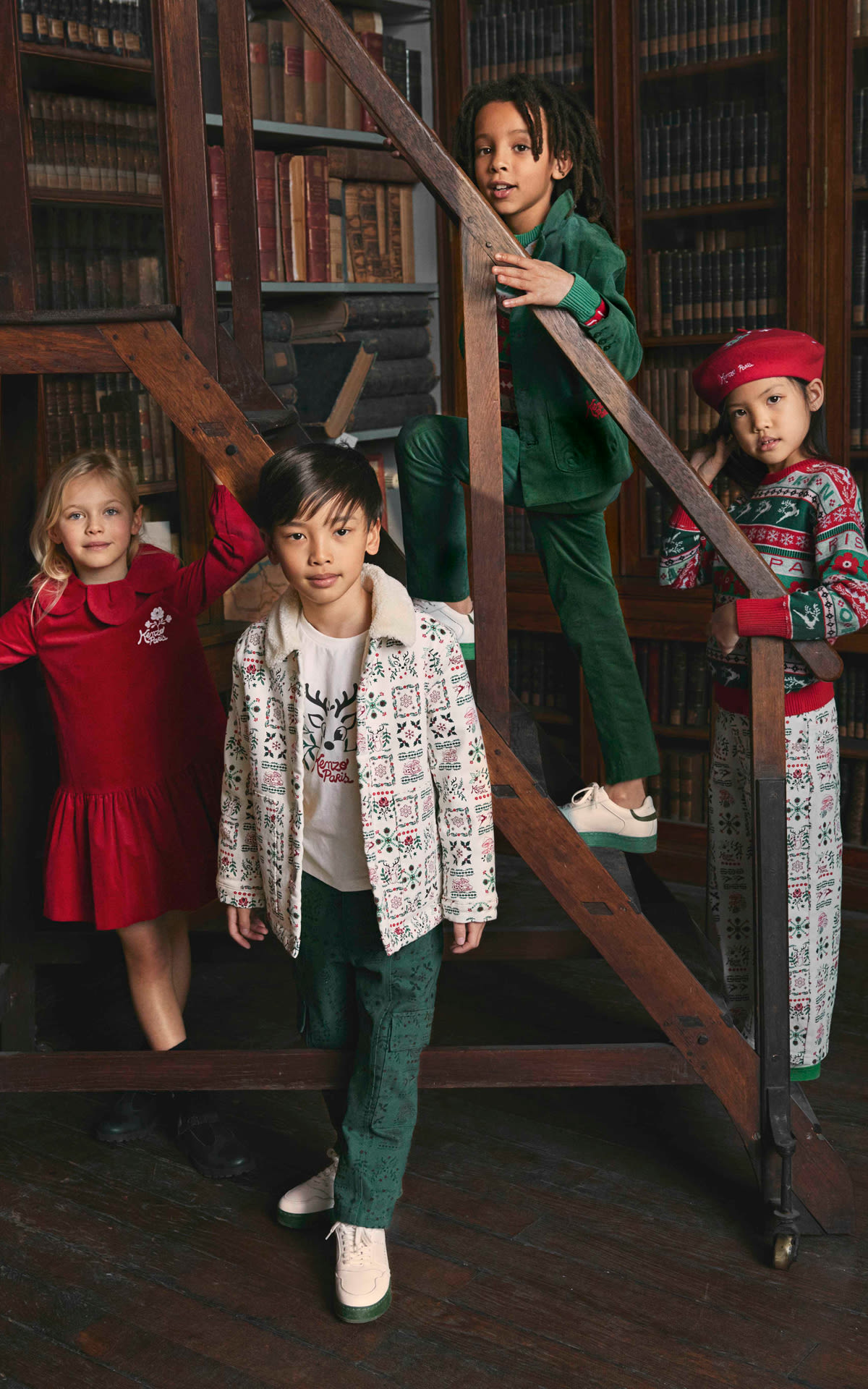 Kids having fun with printed clothes from Kenzo