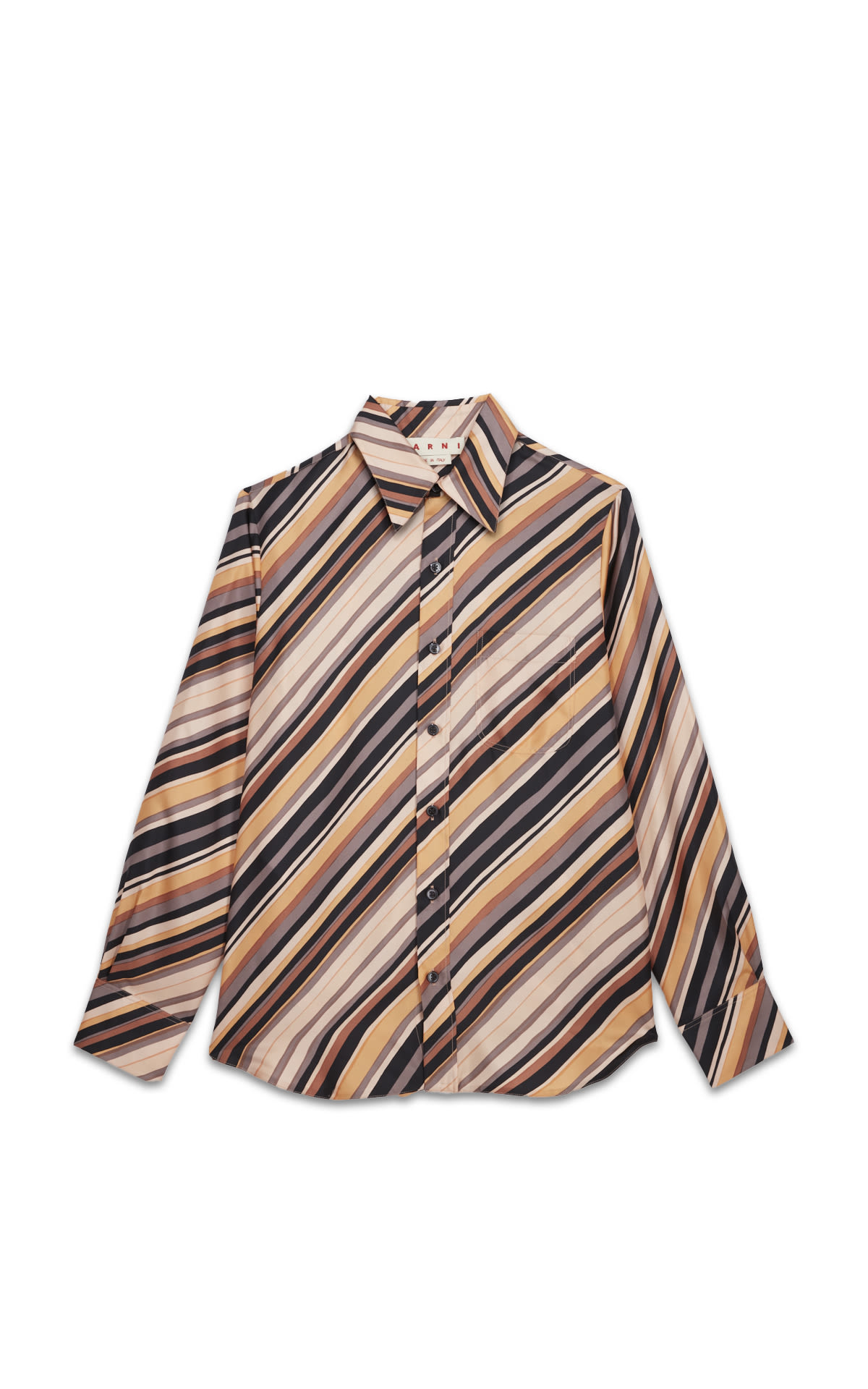 100% striped silk shirt*