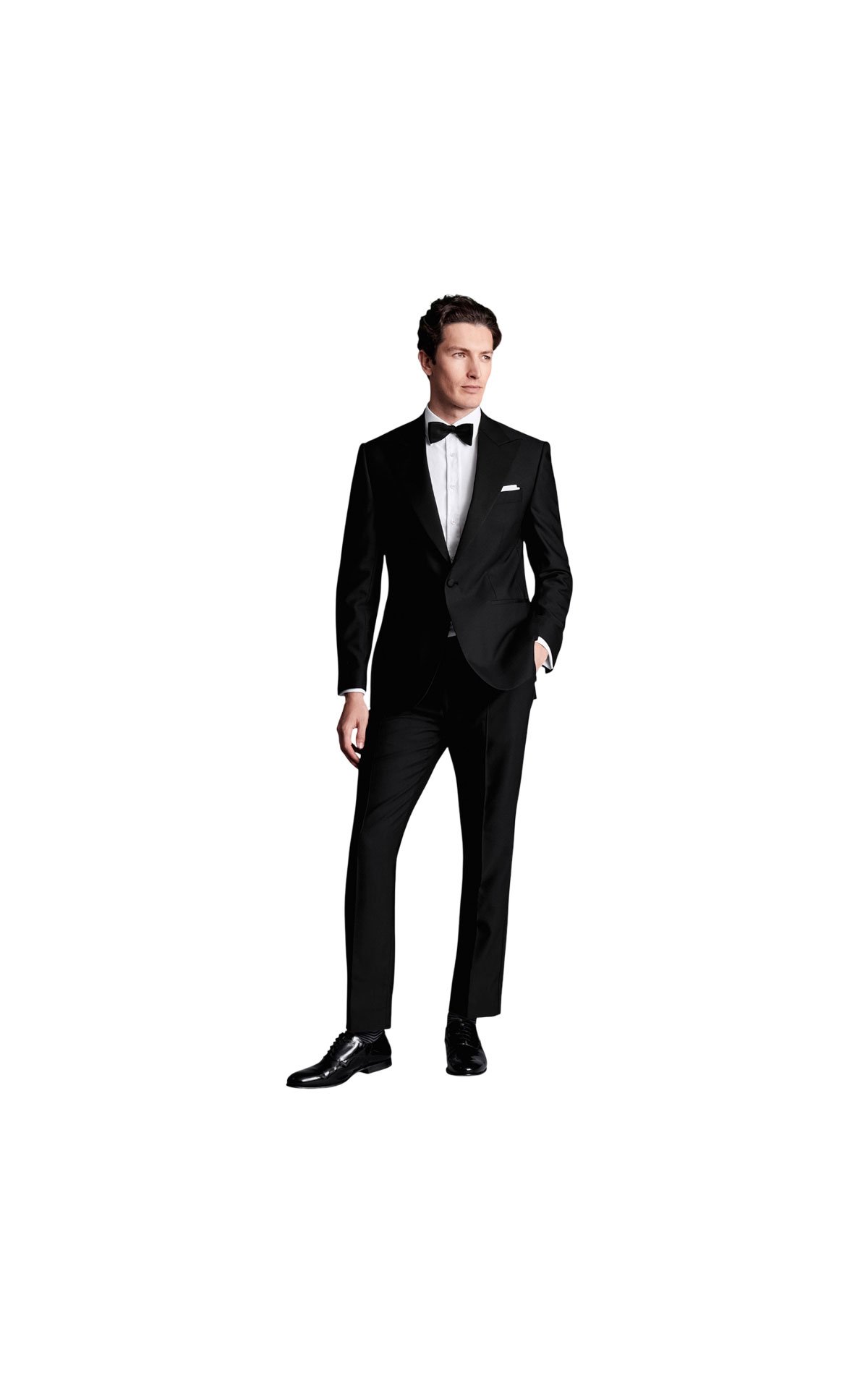 Charles Tyrwhitt Black peak lapel dinner suit from Bicester Village