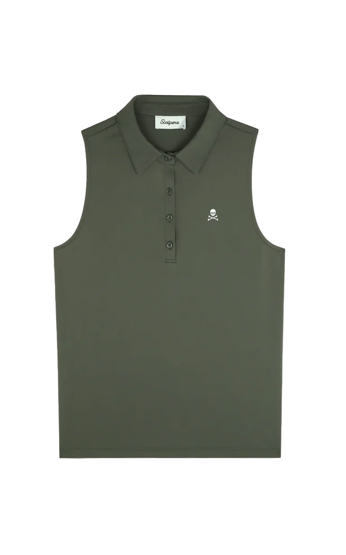 Green sleeveless polo shirt scalpers woman outlet madrid las rozas village