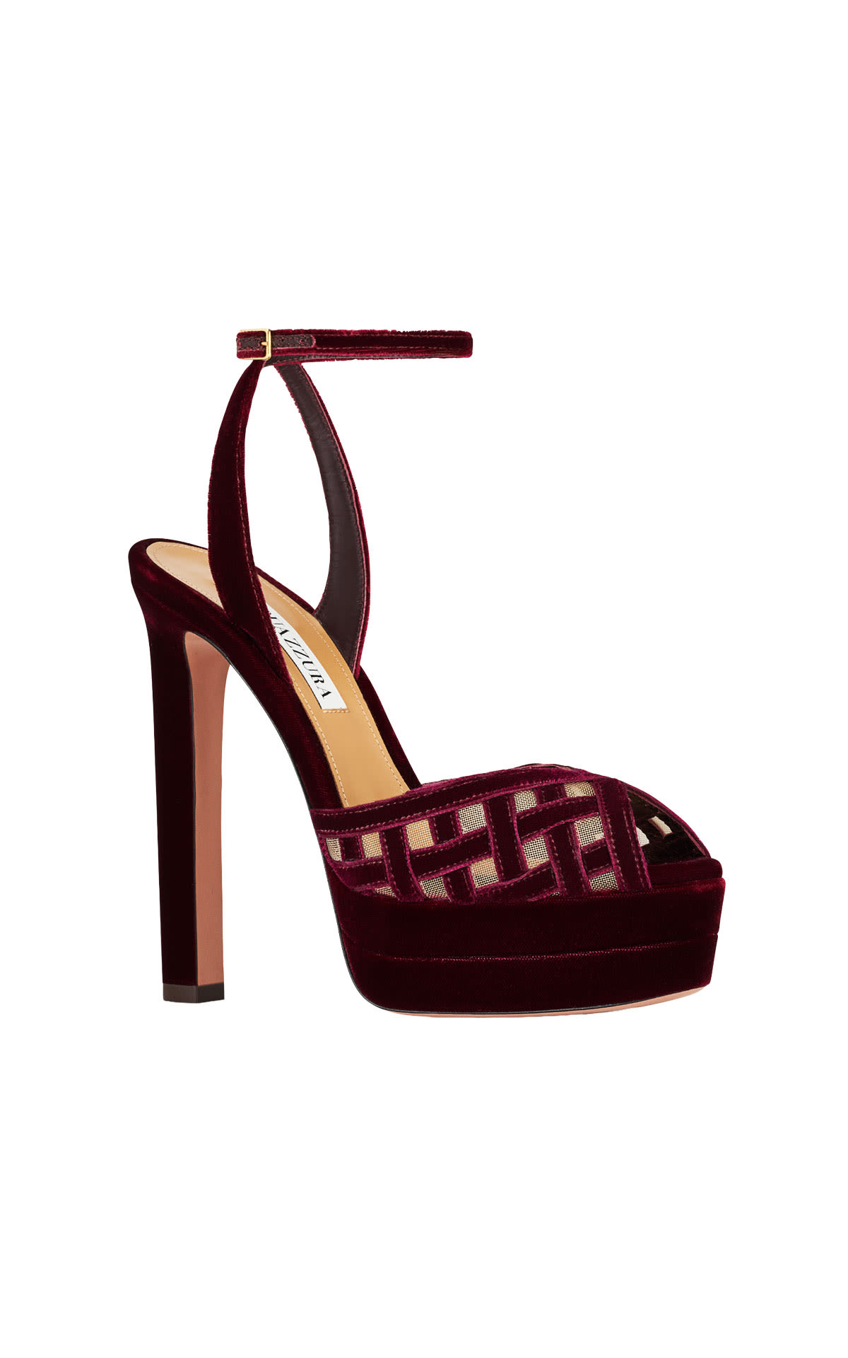 Aquazzura Romance sandal plateau 130 merlot from Bicester Village