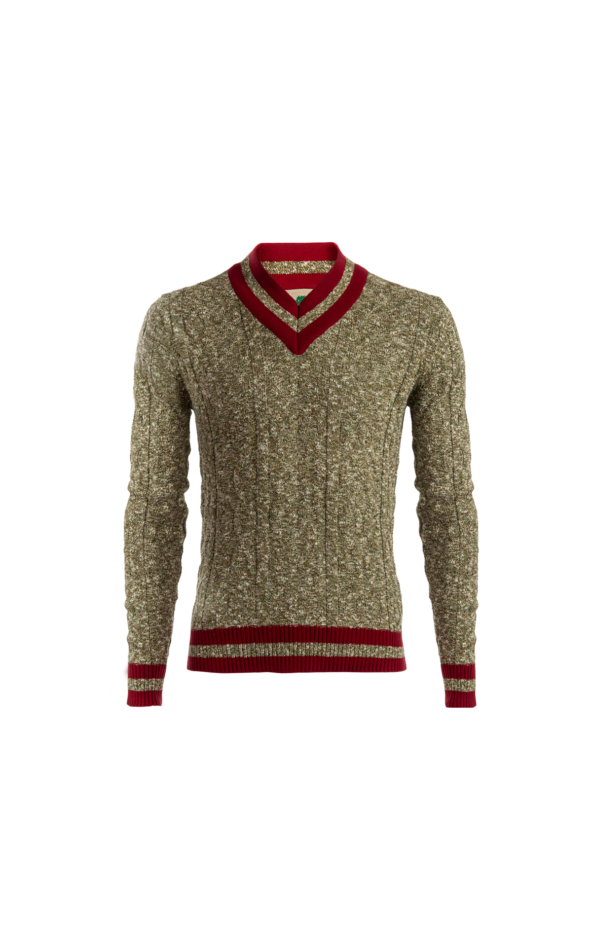 GALLO beige and red pullover