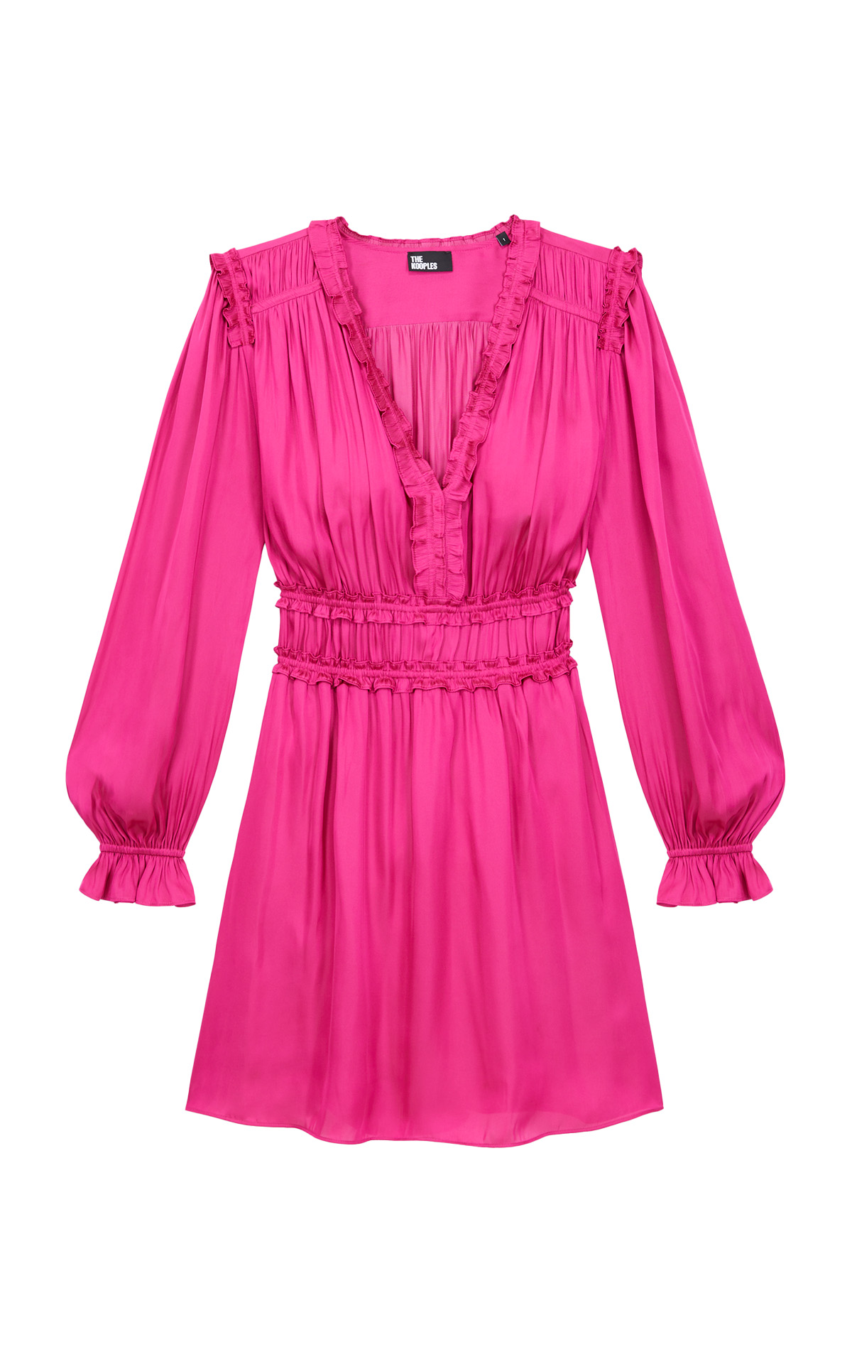 Vestido corto cintura elástica the kooples outlet madrid las rozas village