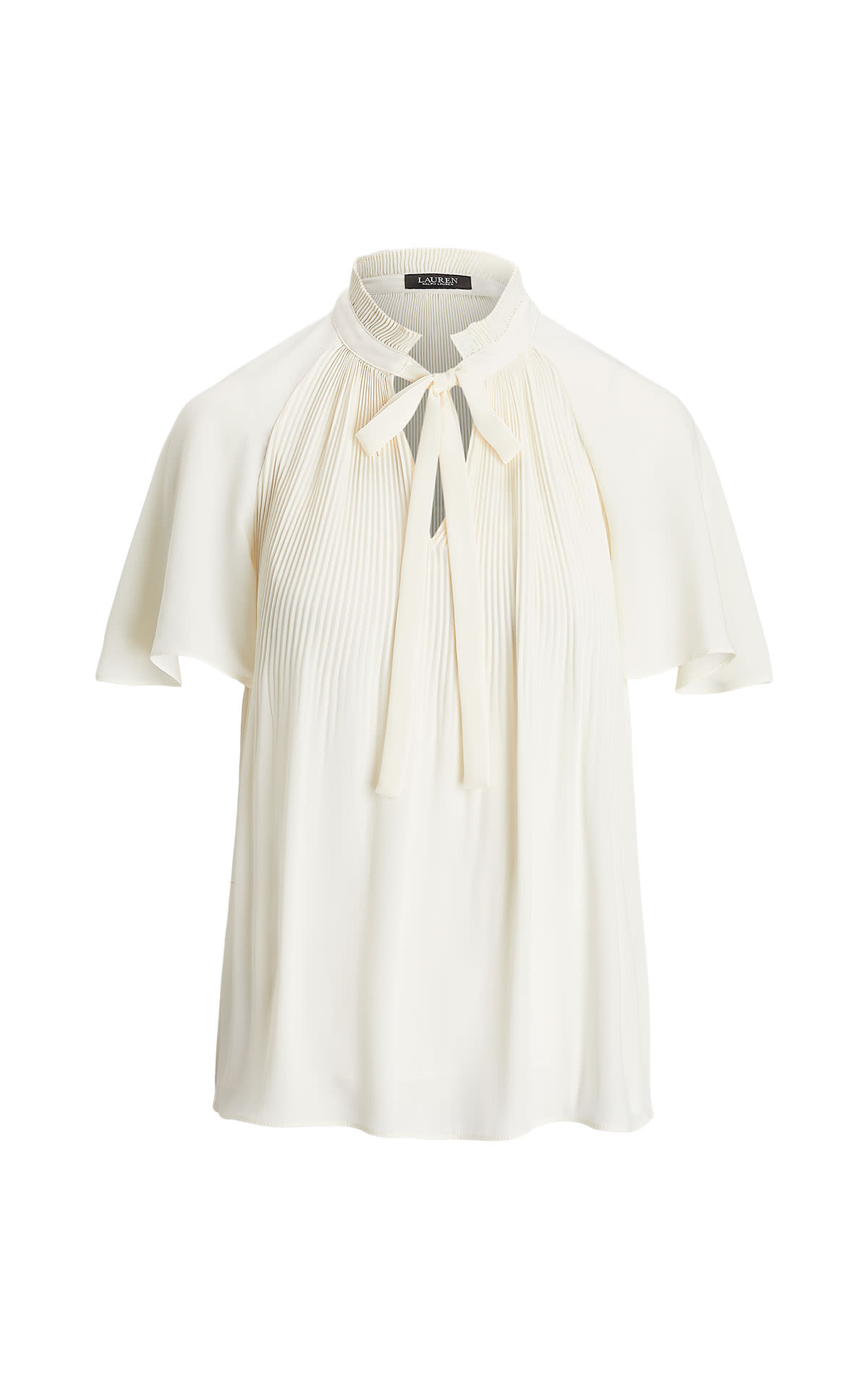 White blouse with bow on the neck PRL Woman