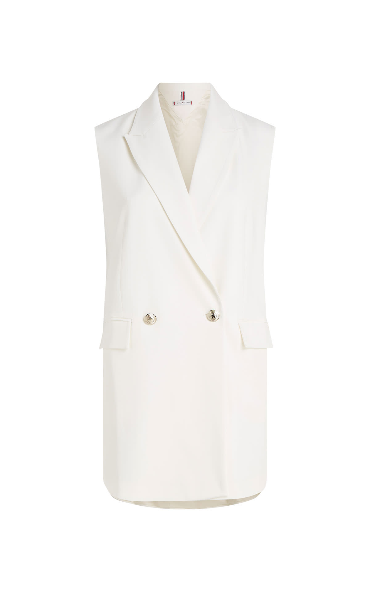 White oversized suit vest Tommy Hilfiger outlet barcelona la roca village