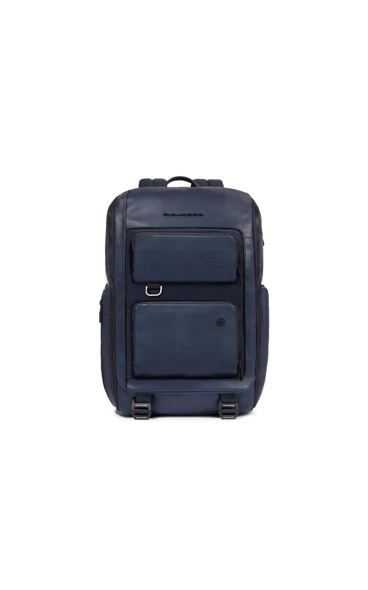 Piquadro leather backpack blue