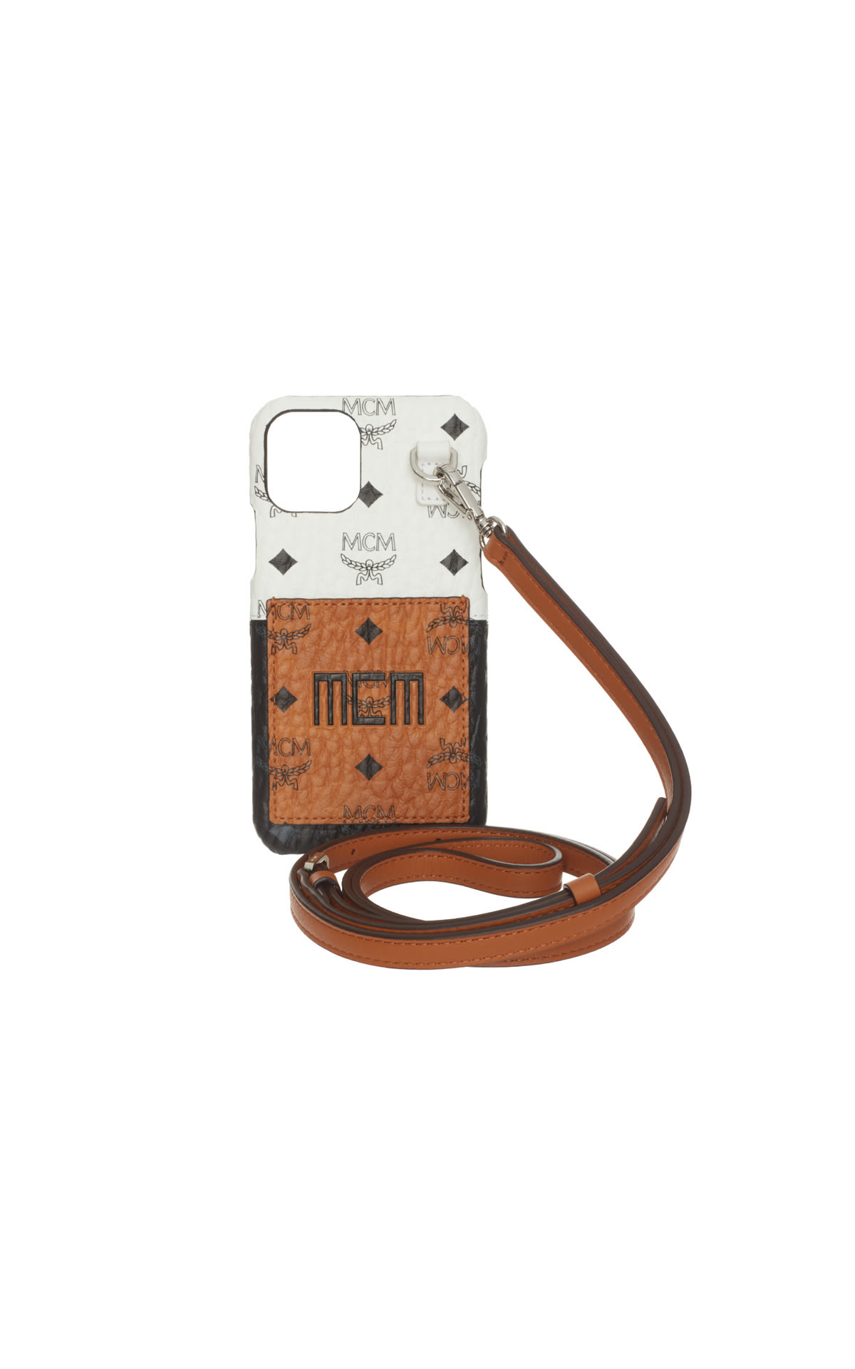MCM Visetos leather mix phone case from Bicester Village