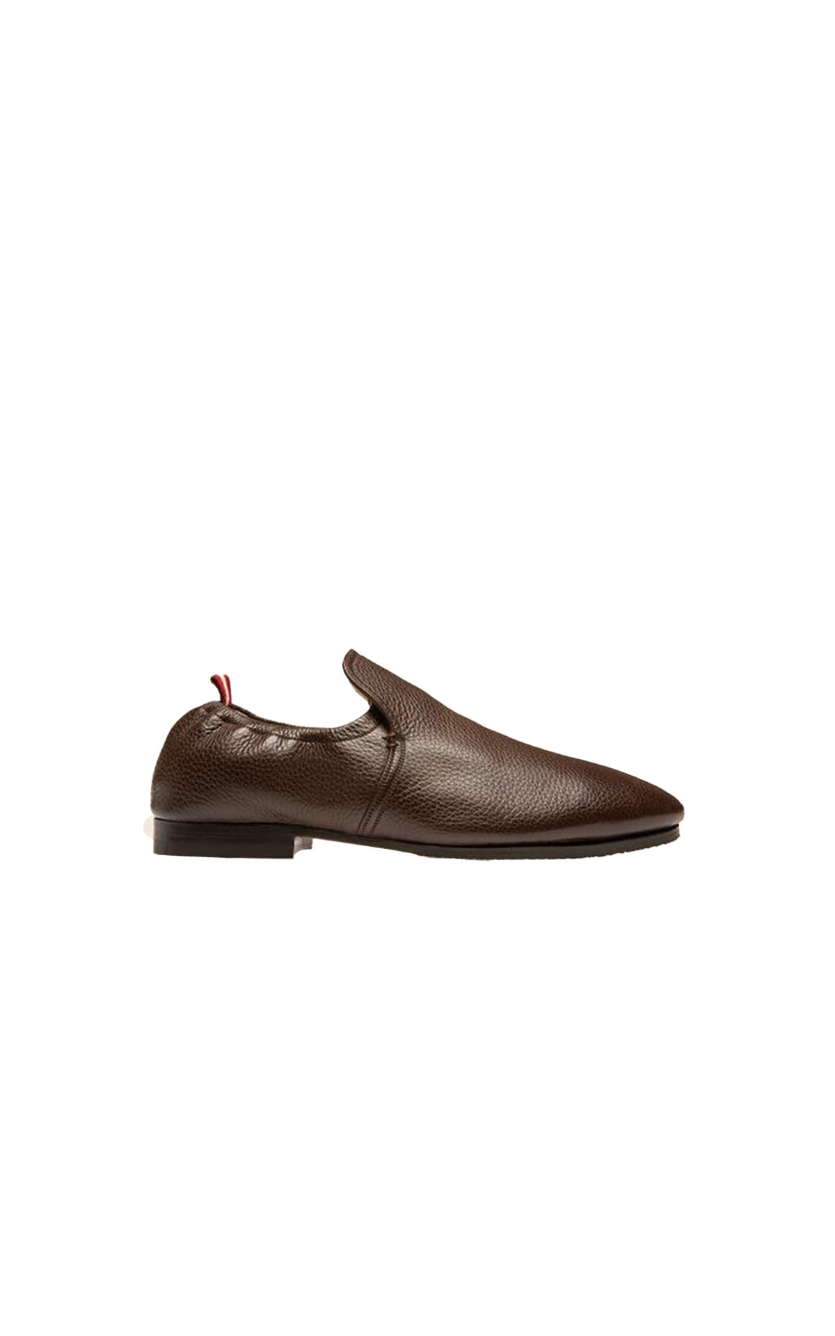 Mocasín de piel marrón sin cordones Bally outlet madrid las rozas village