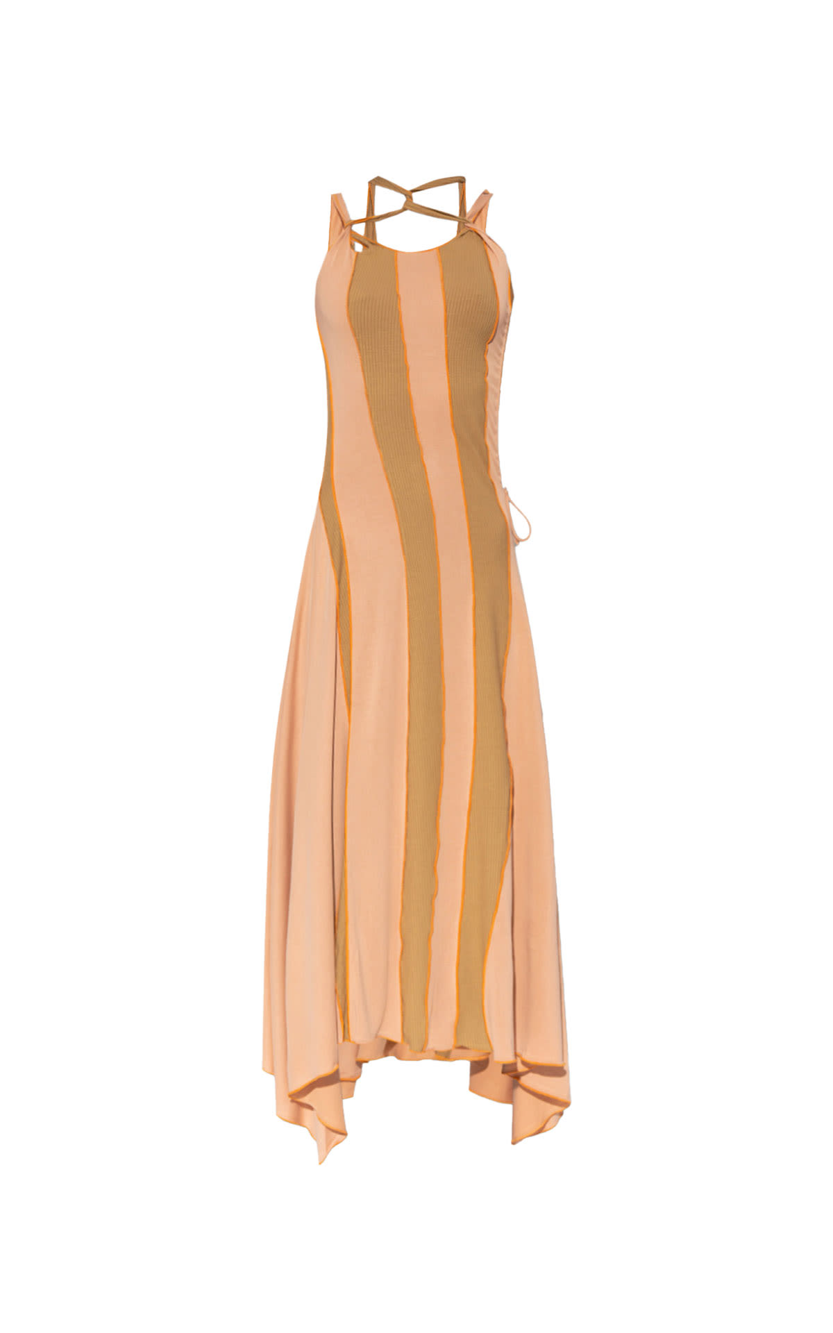 Long striped print dress Diesel outlet barcelona la roca village