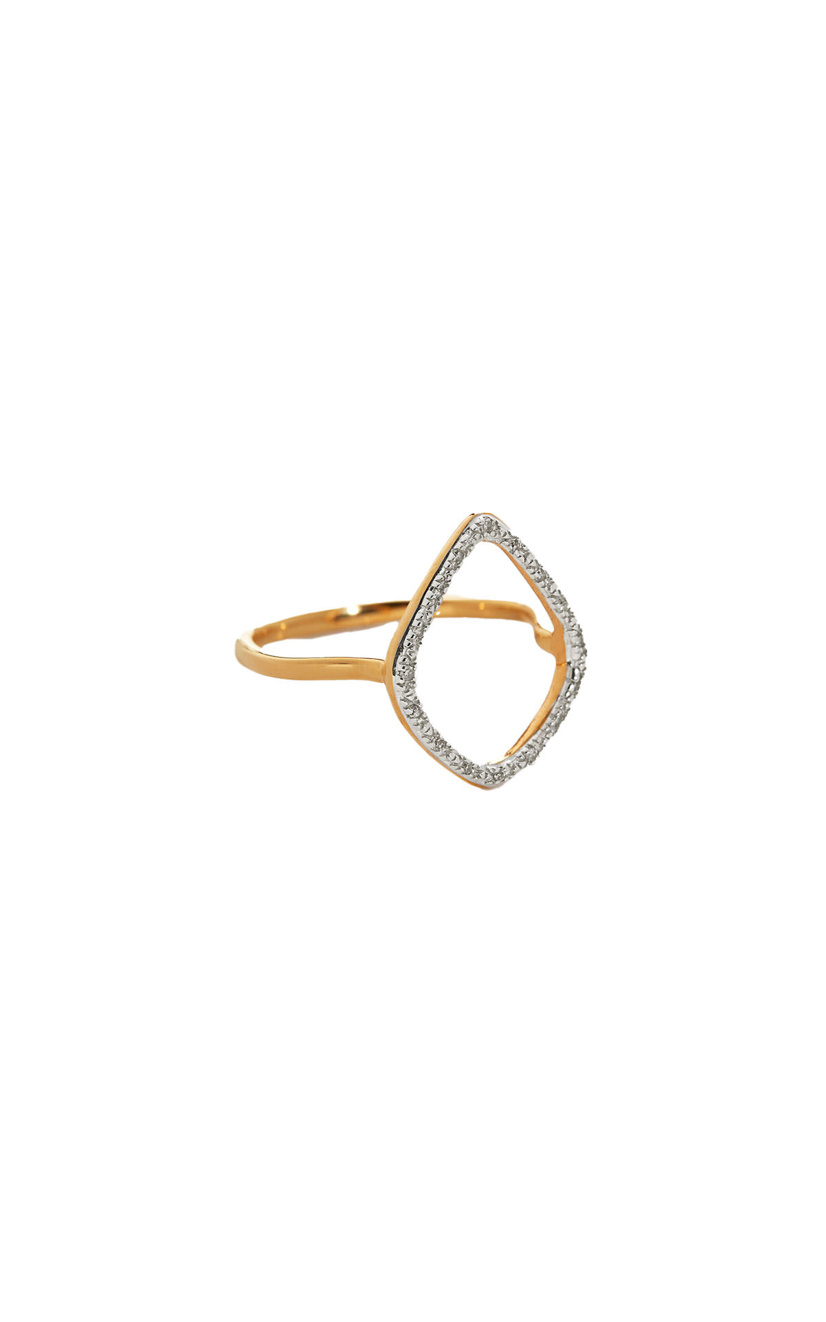 Monica Vinader  18ct Gold vermeil riva diamond hoop ring from Bicester Village
