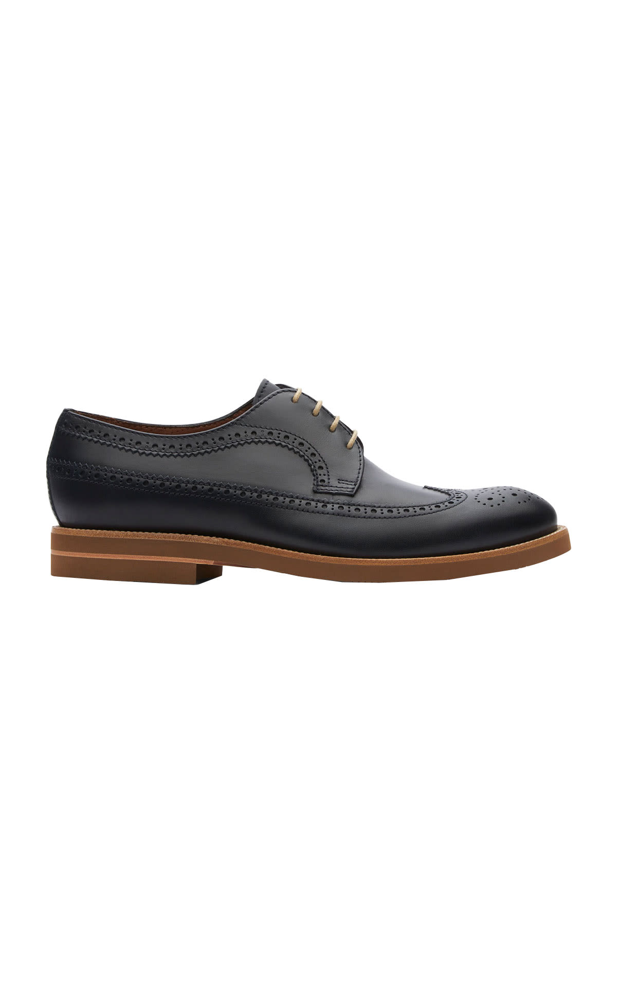 Men's shoe with laces and a round toe from the Niza line in navy blue lottusse