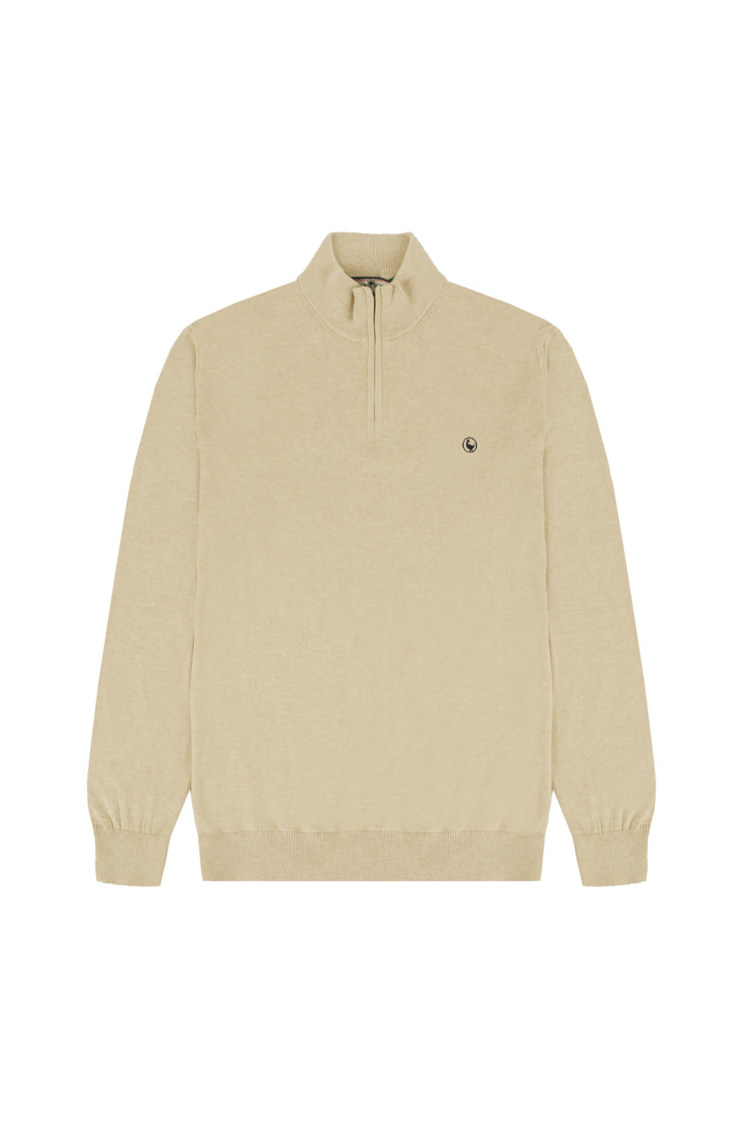 Jersey de lana camel media cremallera el ganso outlet madrid las rozas village