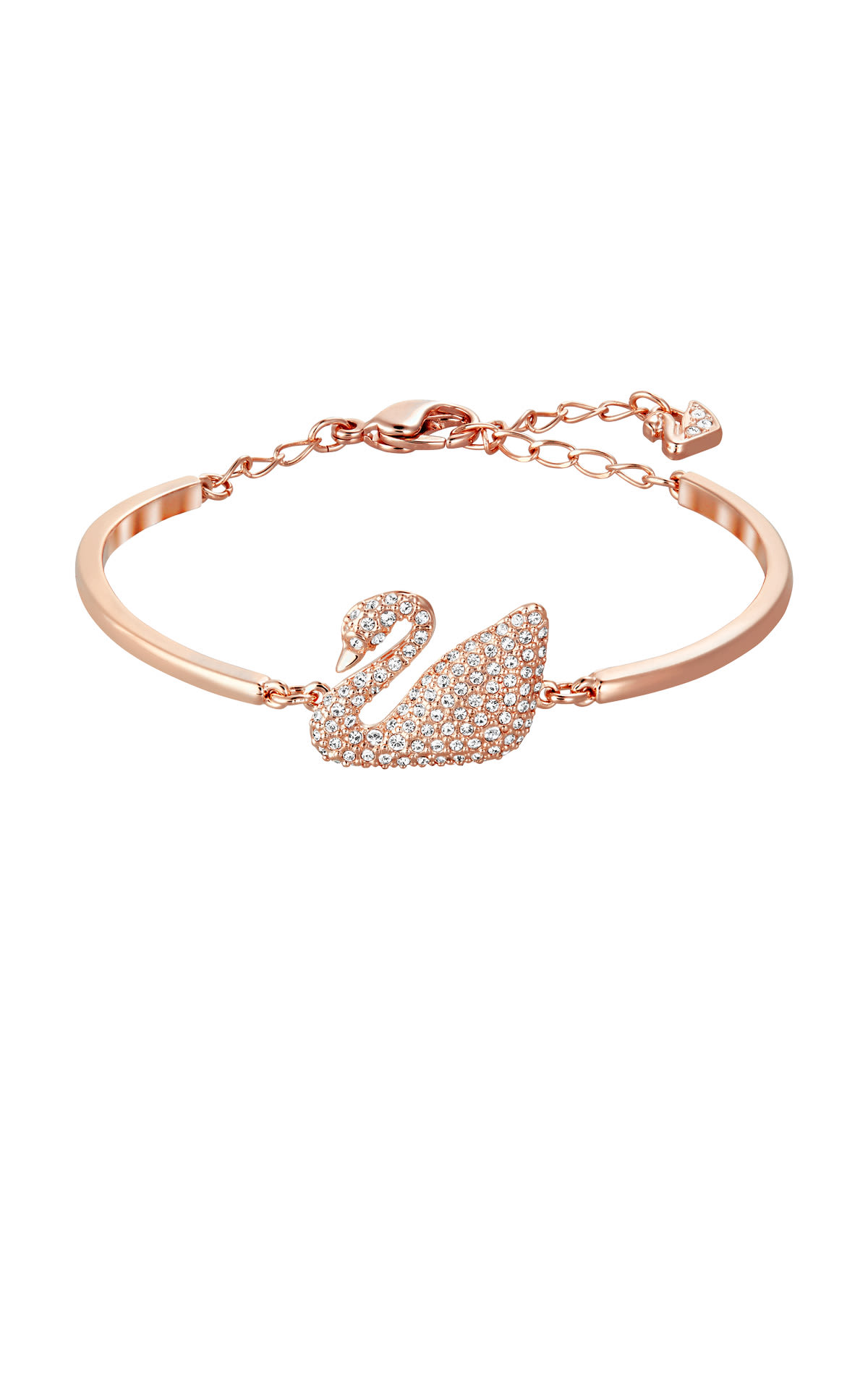 Rose gold bracelet with swan detail Swarovski