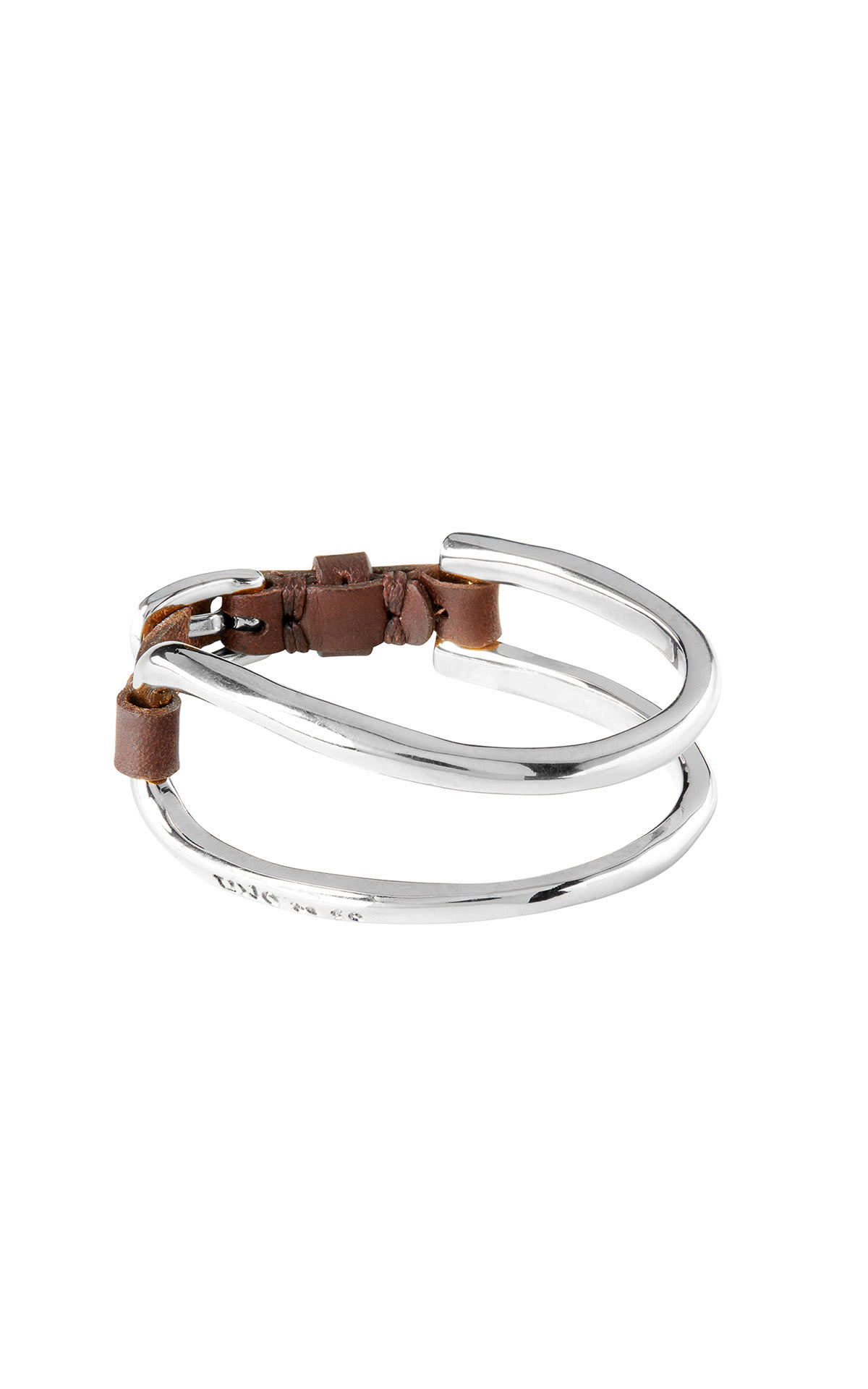 Silver and leather bracelet  UNOde50