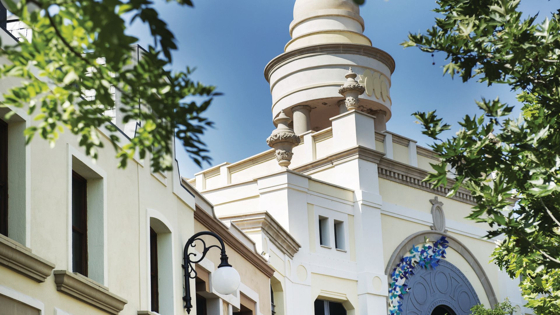 White building Las Rozas Village