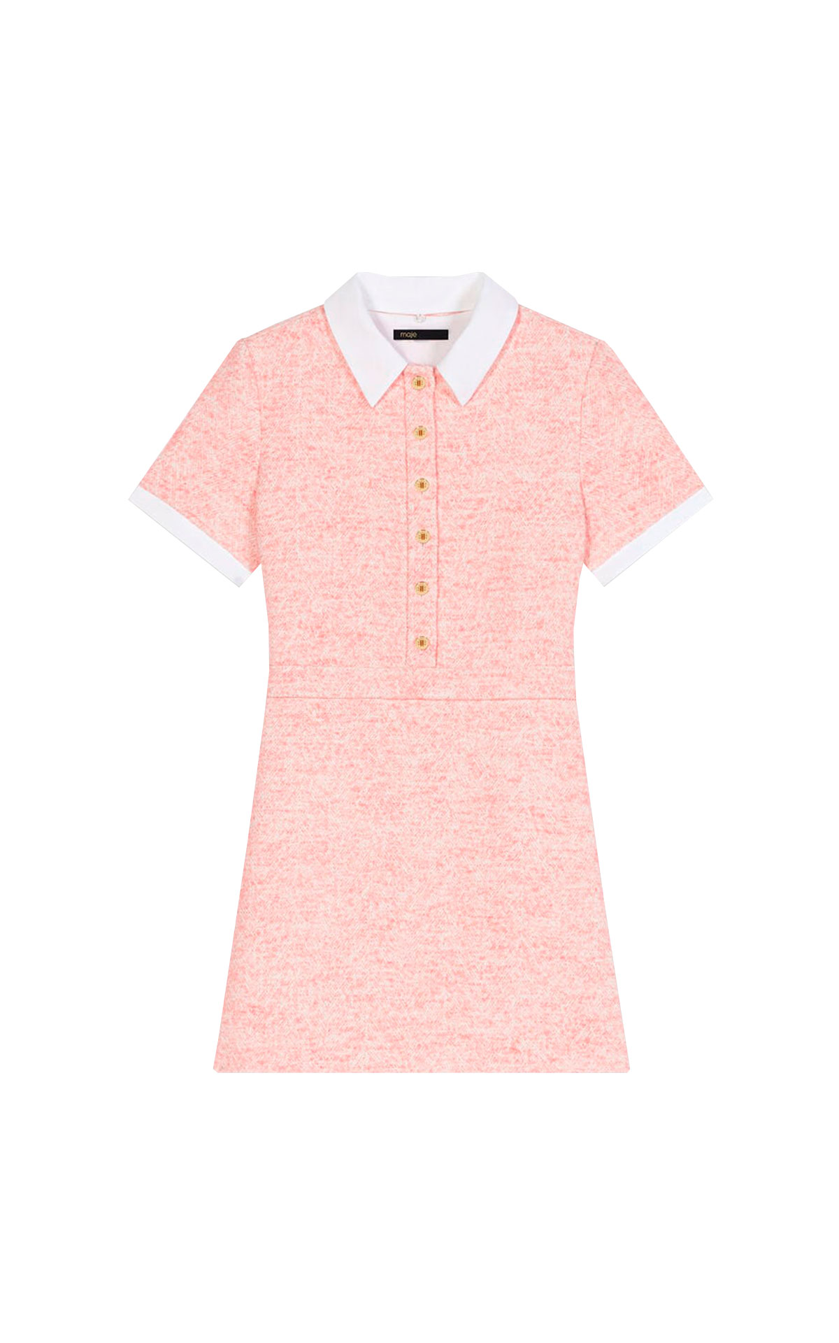 Short knit dress with collar Maje outlet barcelona la roca village