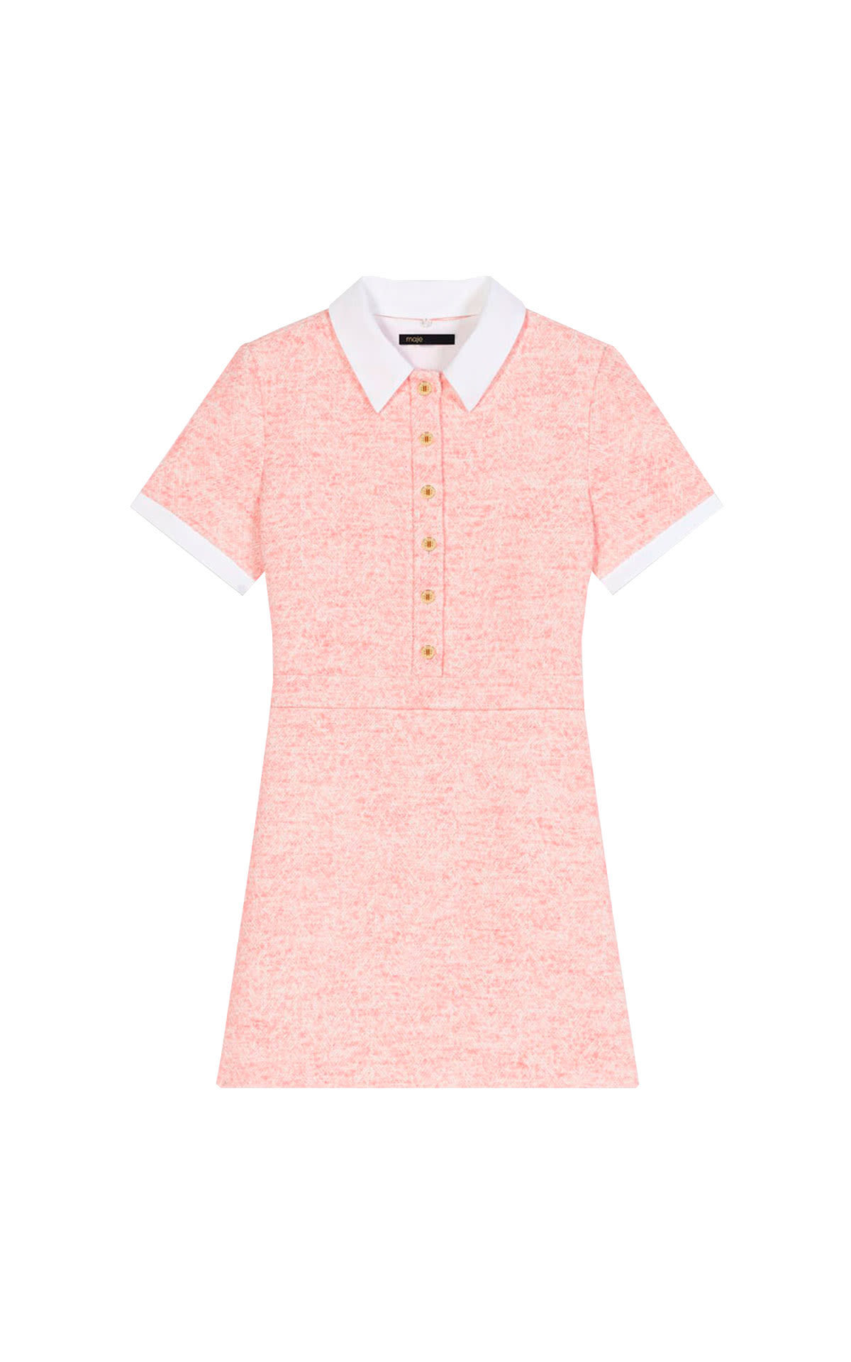 Short knit dress with collar Maje outlet barcelona la roca village