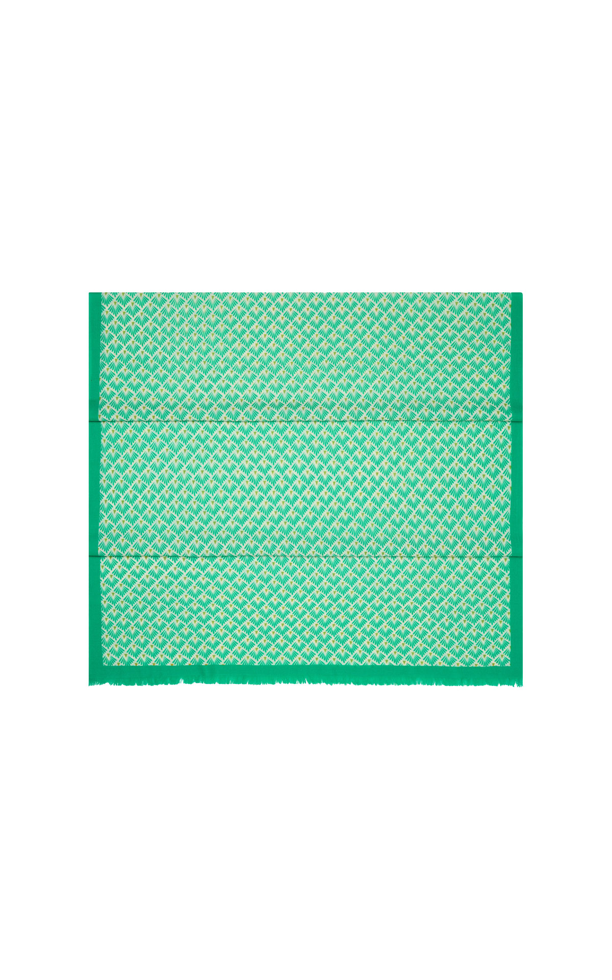 N.Peal Tile printed pashmina - green from Bicester Village