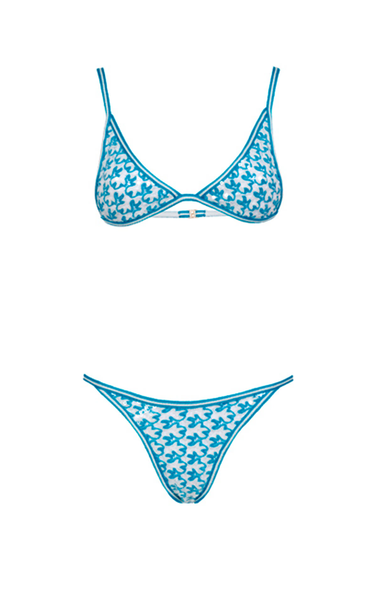 Printed blue bikini missoni