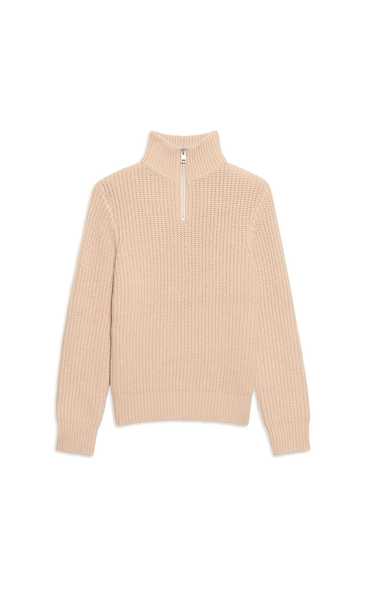 Sandro Half zipped waffle weave sweater from Bicester Village