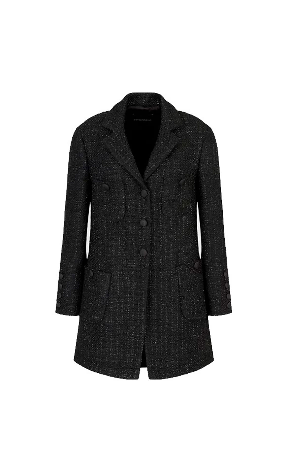Black buttoned coat Armani