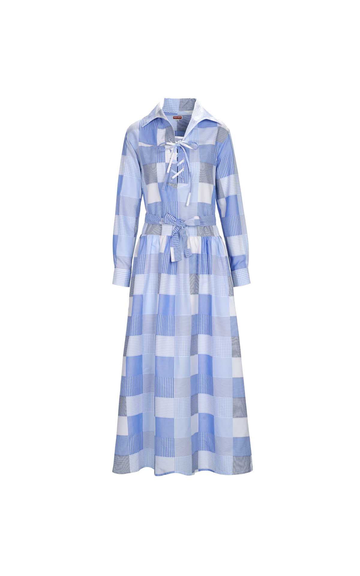 Blue printed dress Kenzo outlet barcleona la roca village