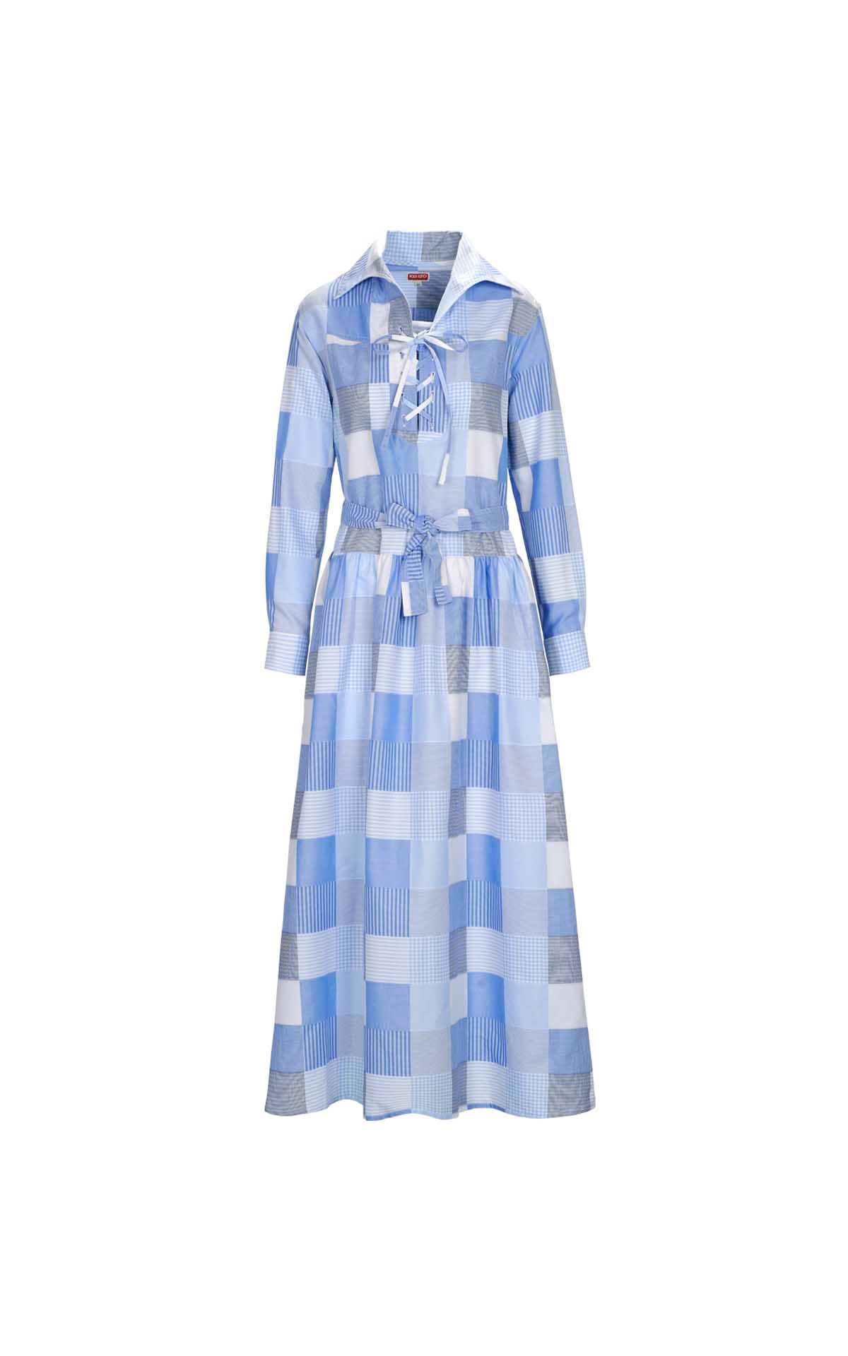 Blue printed dress Kenzo outlet barcleona la roca village