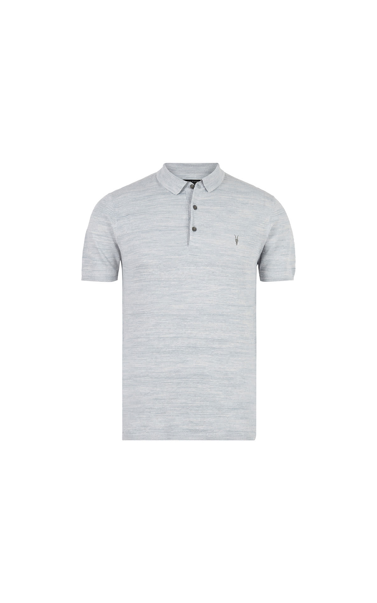 AllSaints Joshua ss polo breezy blue marl from Bicester Village