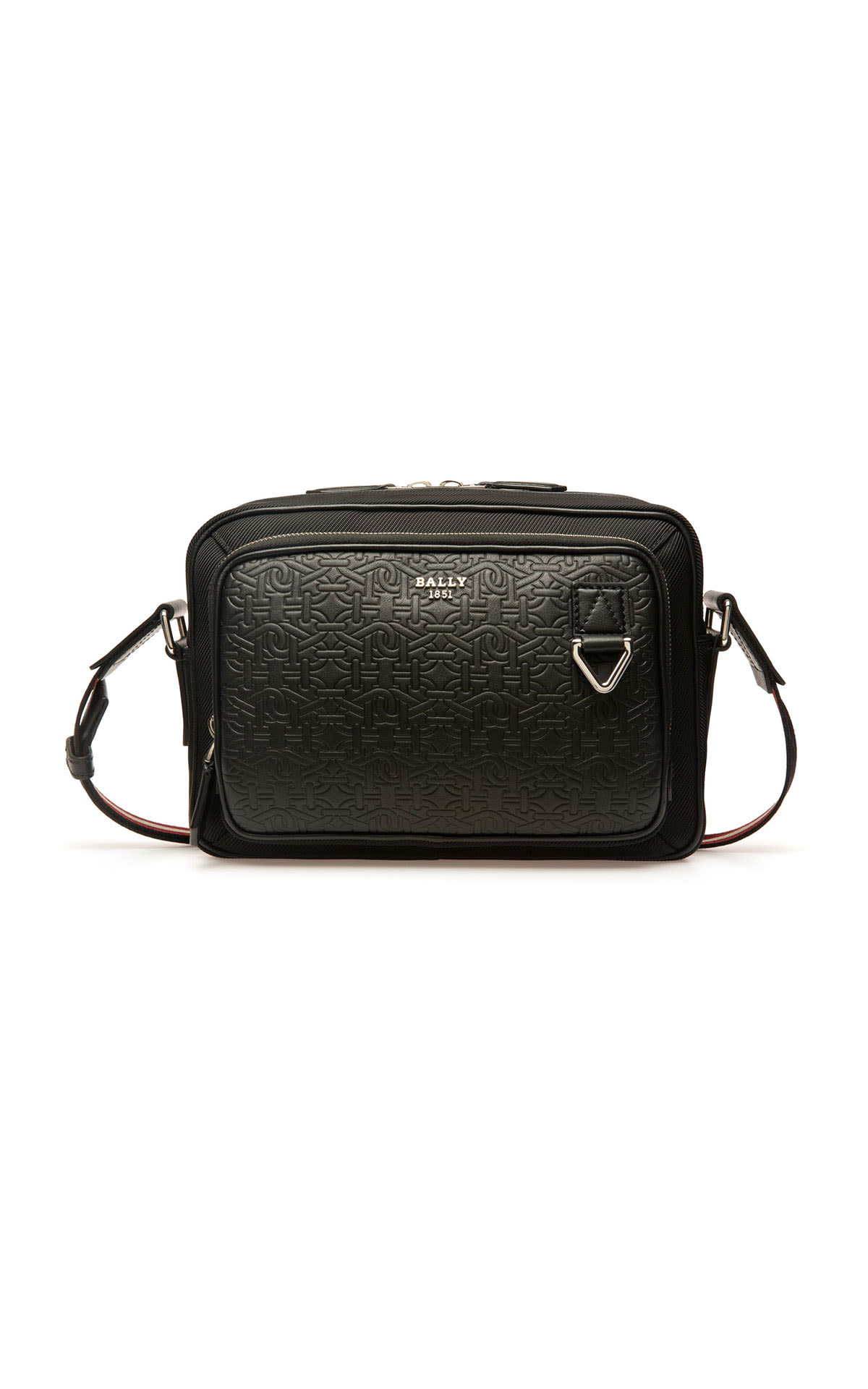 Bolso negro con monograma de la marca Bally