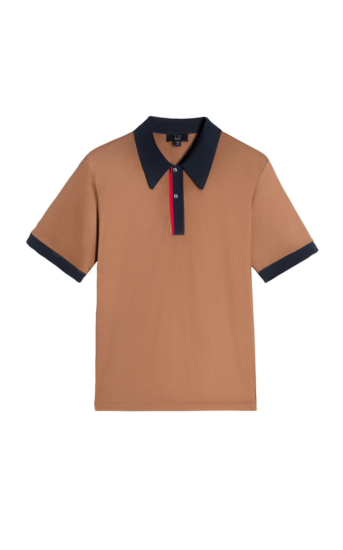 Dunhill Colour block placket polo brown from Bicester Village