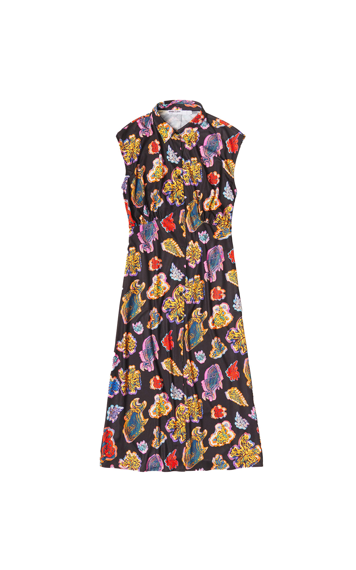 Printed black dress bimba y lola outlet barcelona la roca village