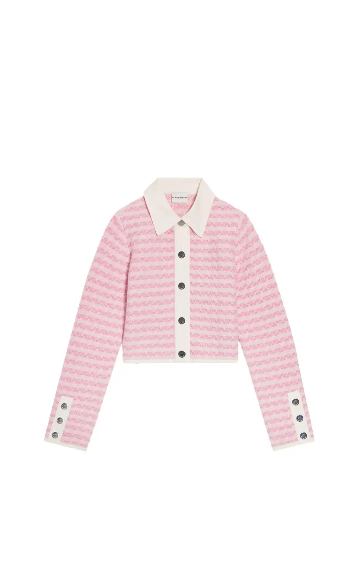 Two-tone pink knit cardigan Claudie Pierlot La Vallée Village