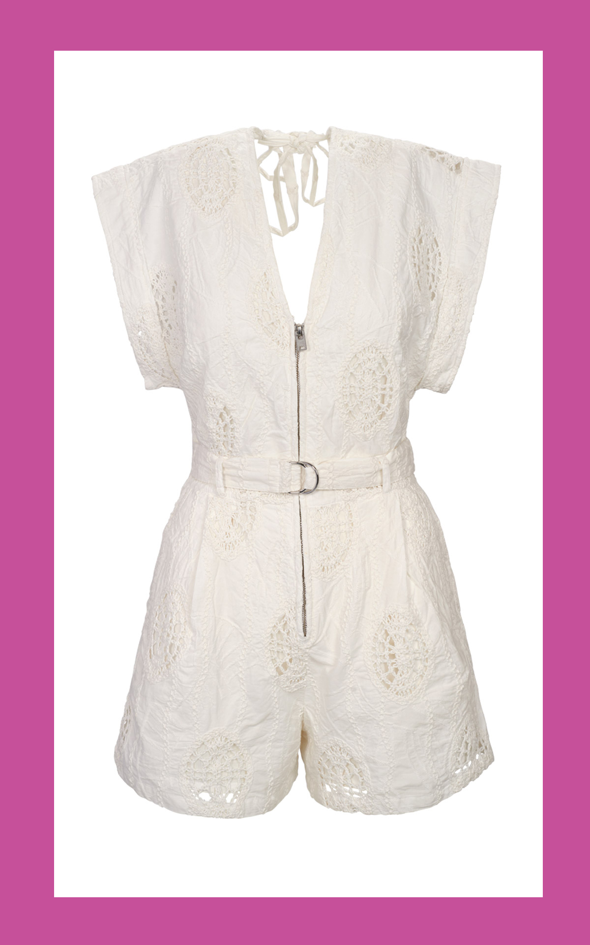 Embroidered white short jumpsuit IRO paris