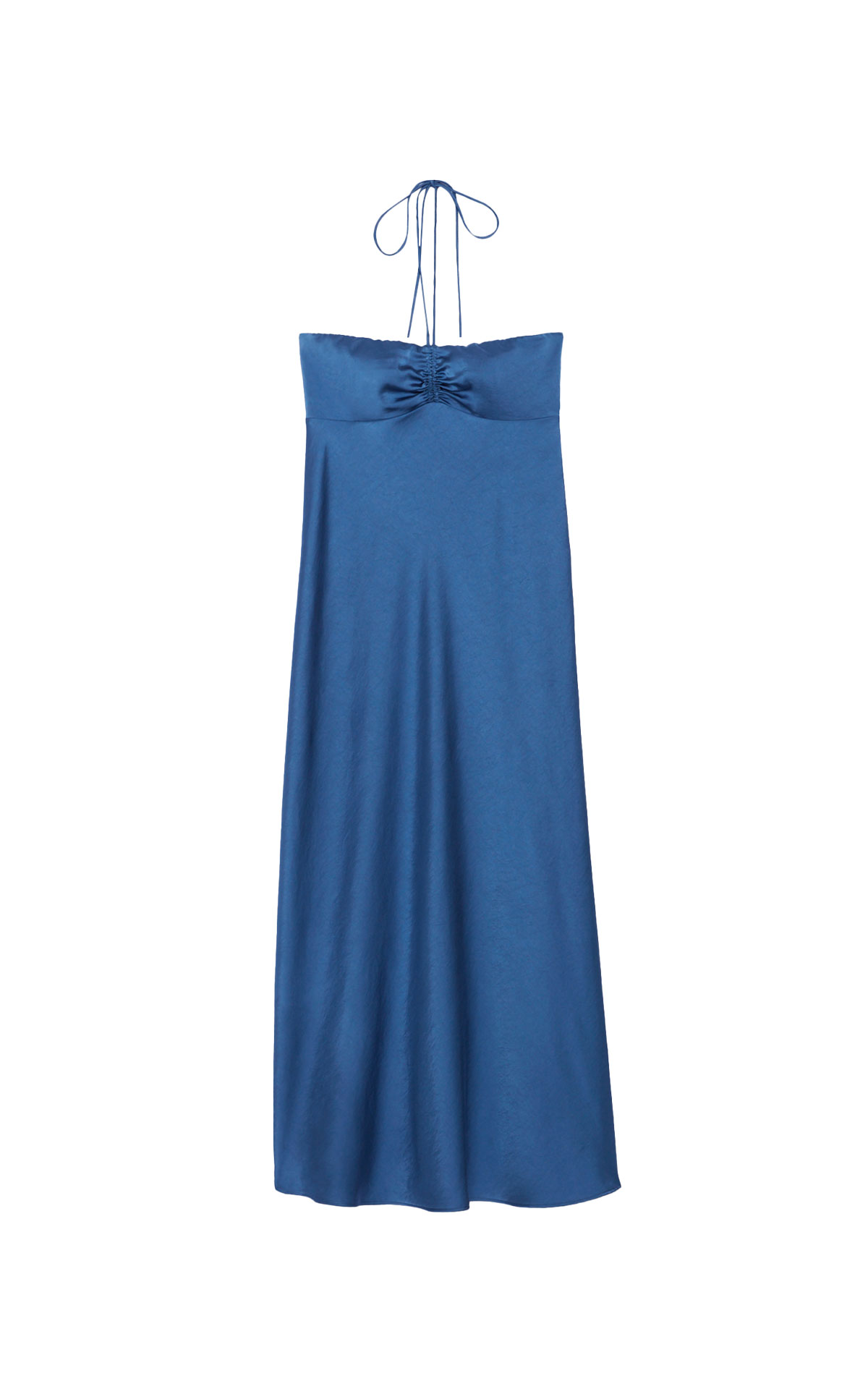 Blue satin dress claudie pierlot outlet barcelona la roca village