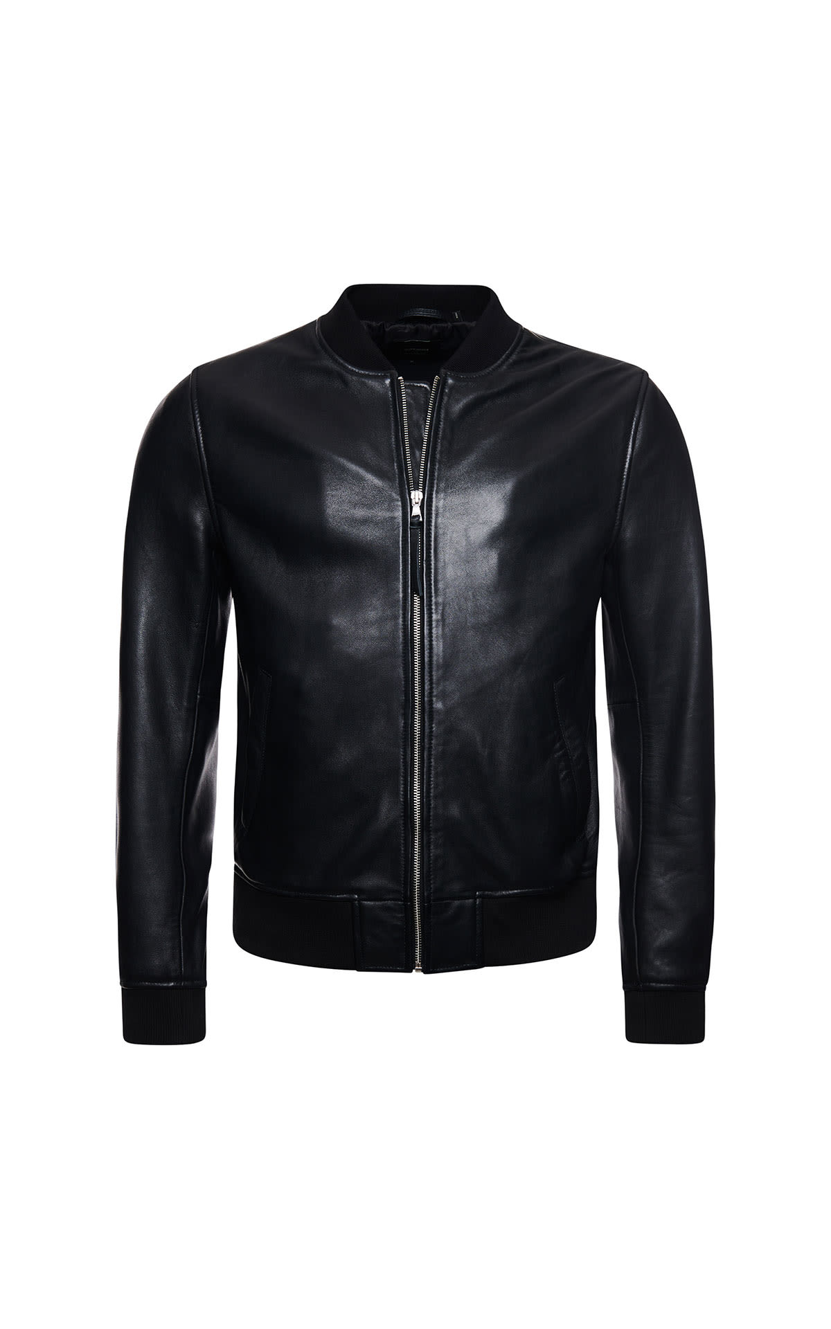Superdry Studios leather fight bomber black from Bicester Village