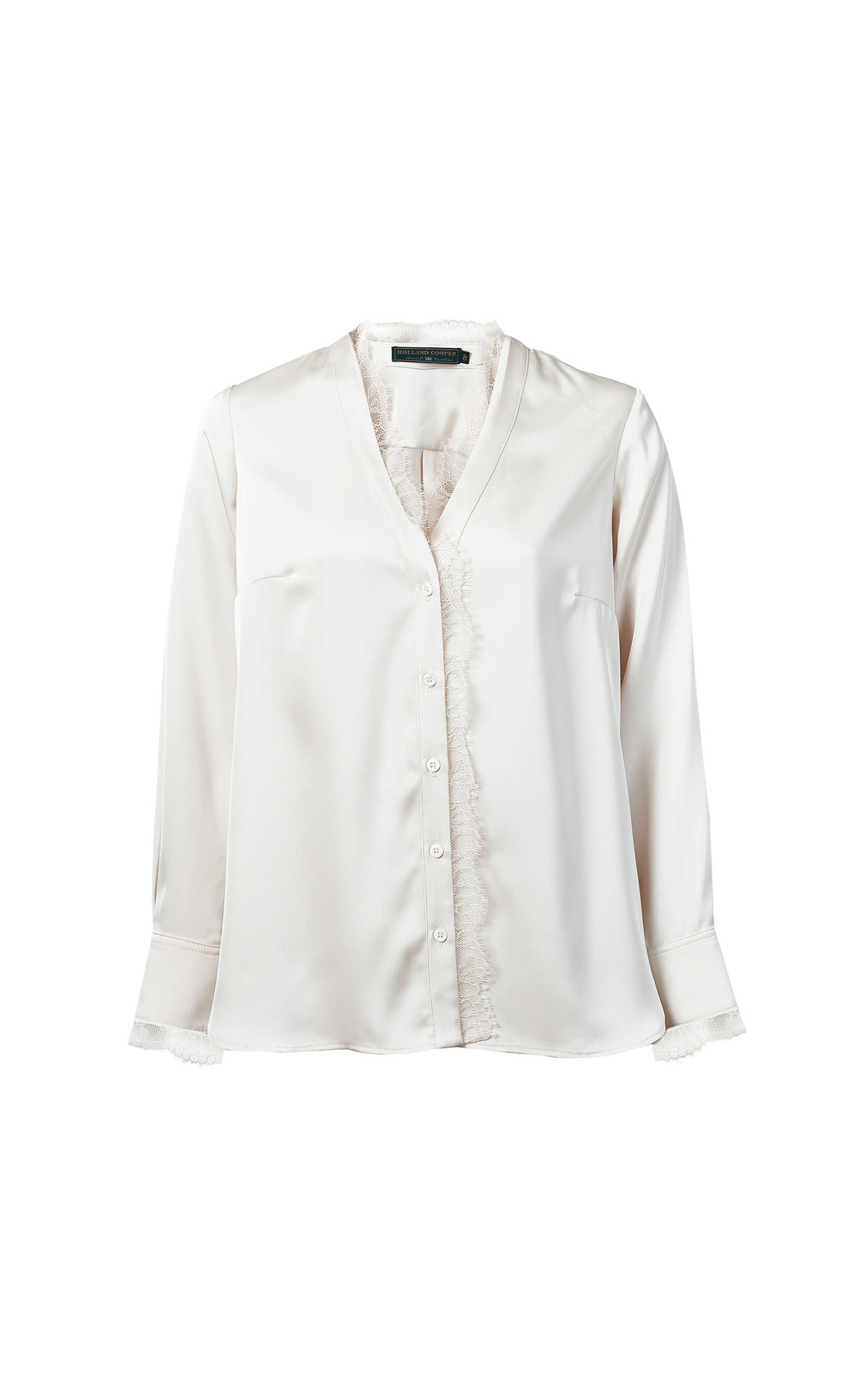 Holland Cooper Lace v-neck blouse from Bicester Village